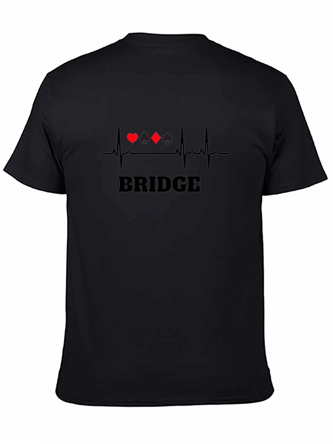 Bridge Heartbeat T-Shirt - Black Crew Neck Tee