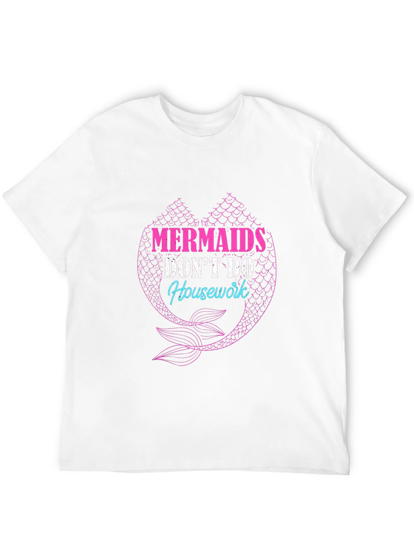 Mermaids Dont Do Housework Black T-Shirt