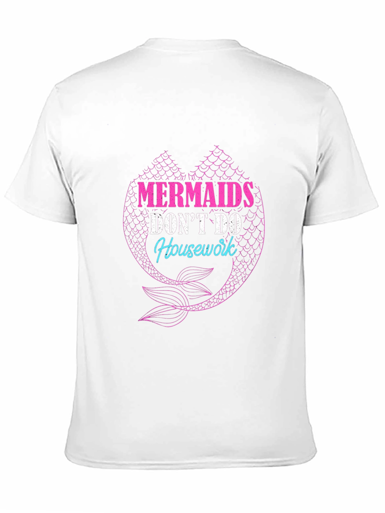 Mermaids Dont Do Housework Black T-Shirt