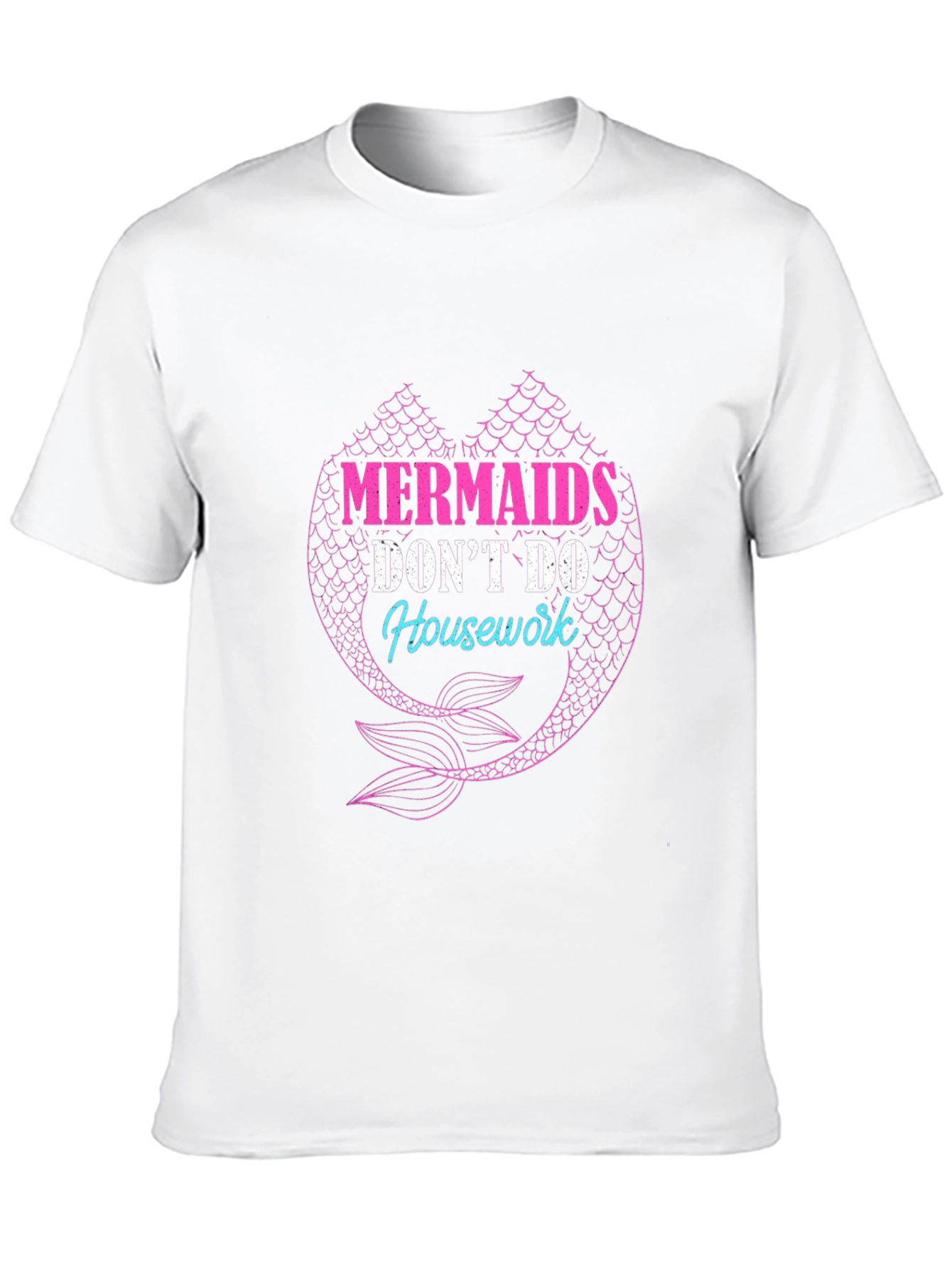Mermaids Dont Do Housework Black T-Shirt