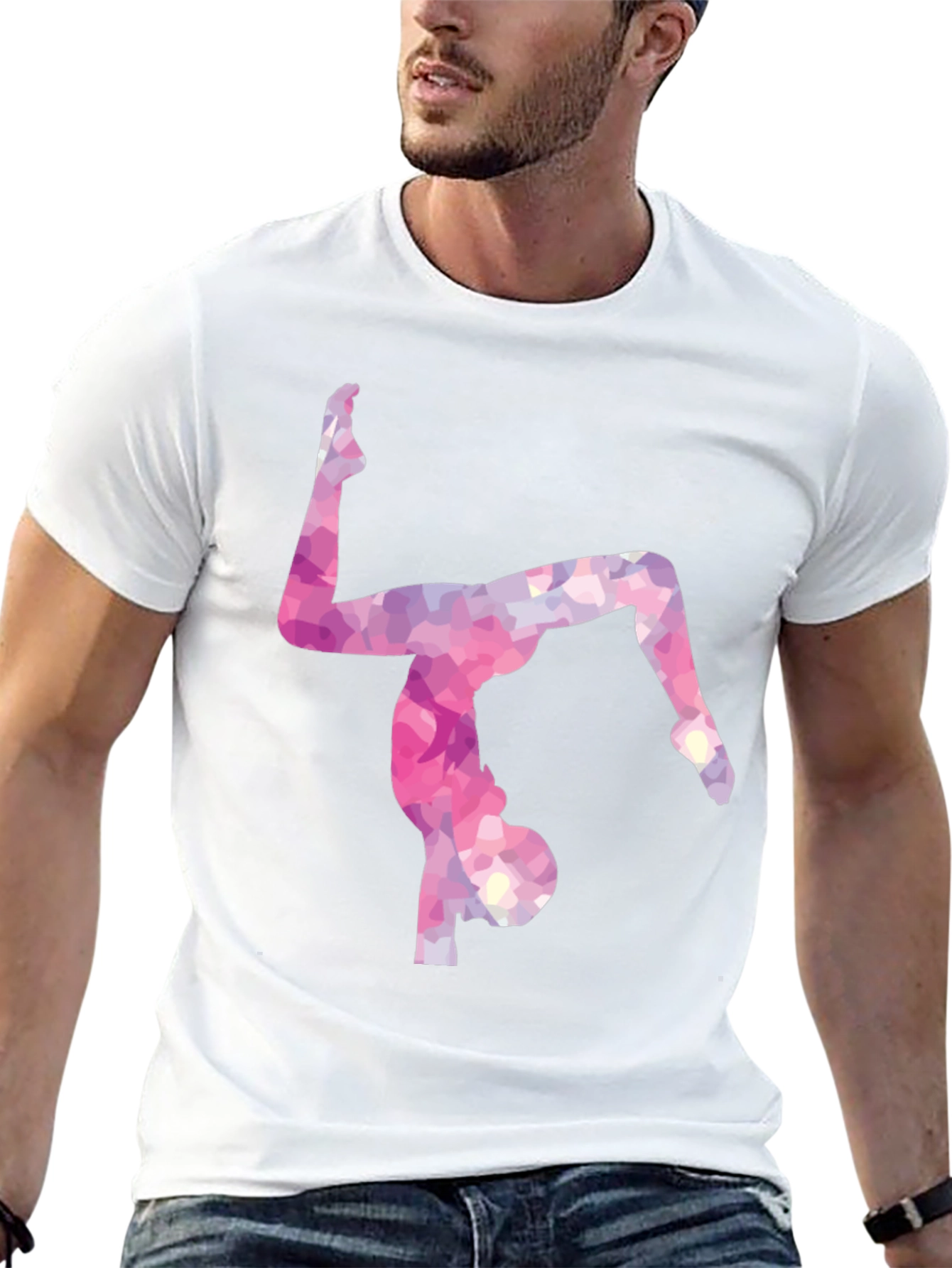 Gymnast Silhouette Graphic Tee - Stylish & Unique