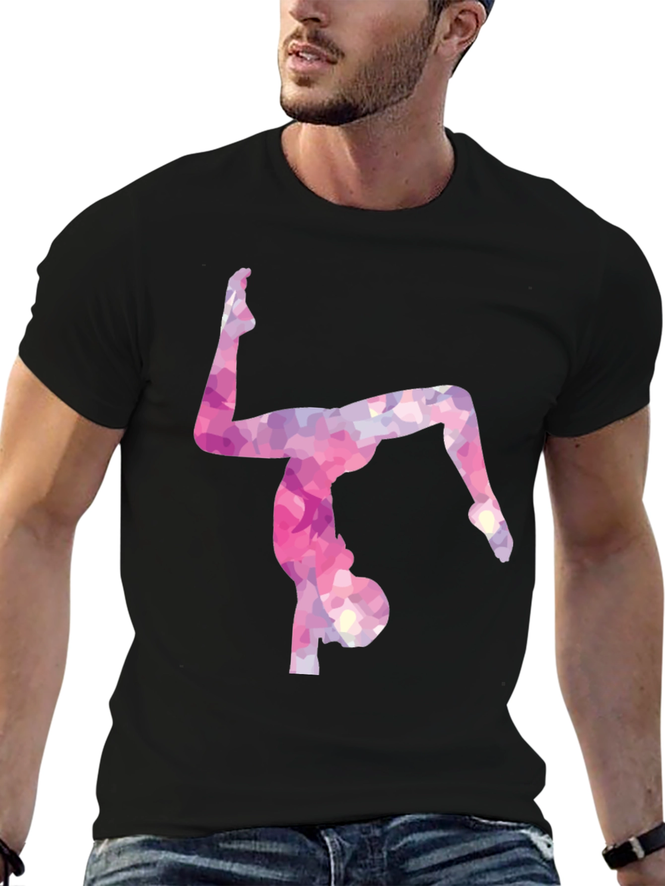 Gymnast Silhouette Graphic Tee - Stylish & Unique