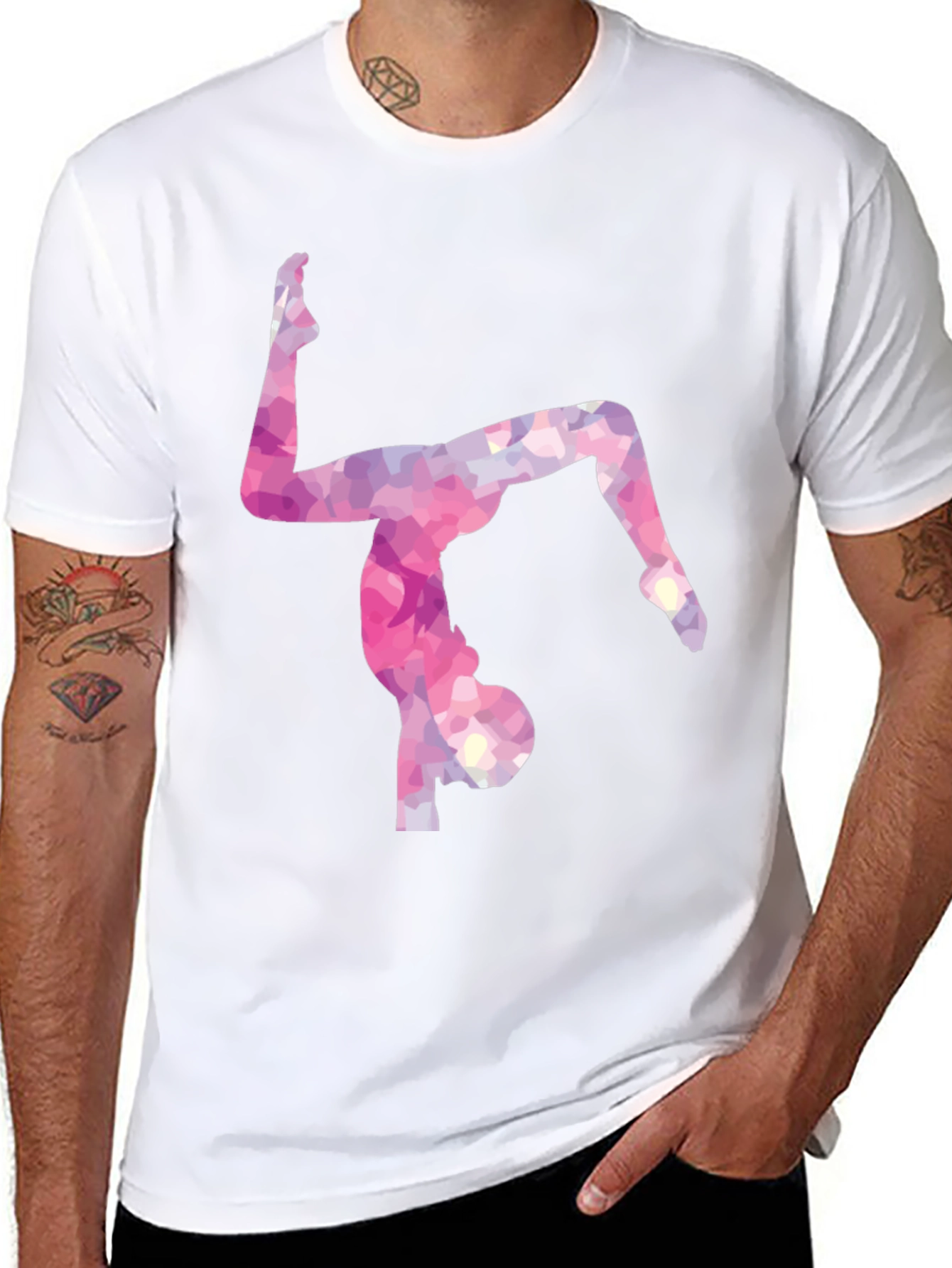 Gymnast Silhouette Graphic Tee - Stylish & Unique