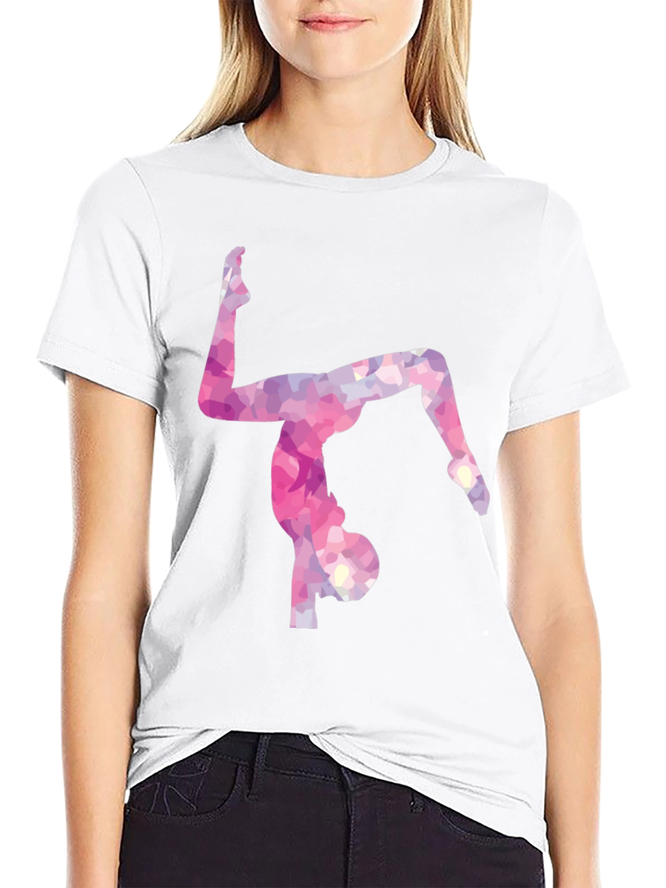 Gymnast Silhouette Graphic Tee - Stylish & Unique