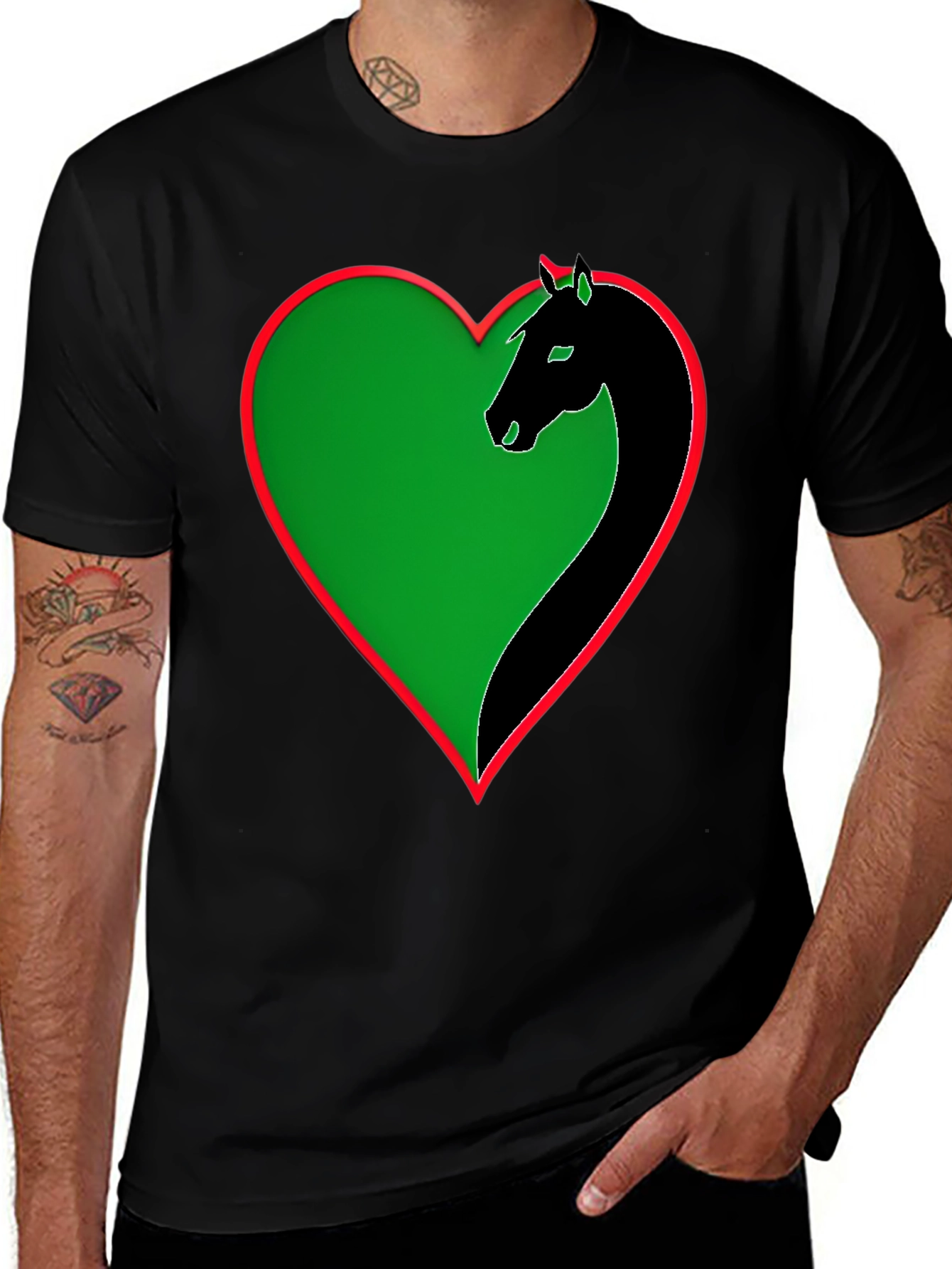 Horse Heart T-Shirt - Unique Graphic Tee
