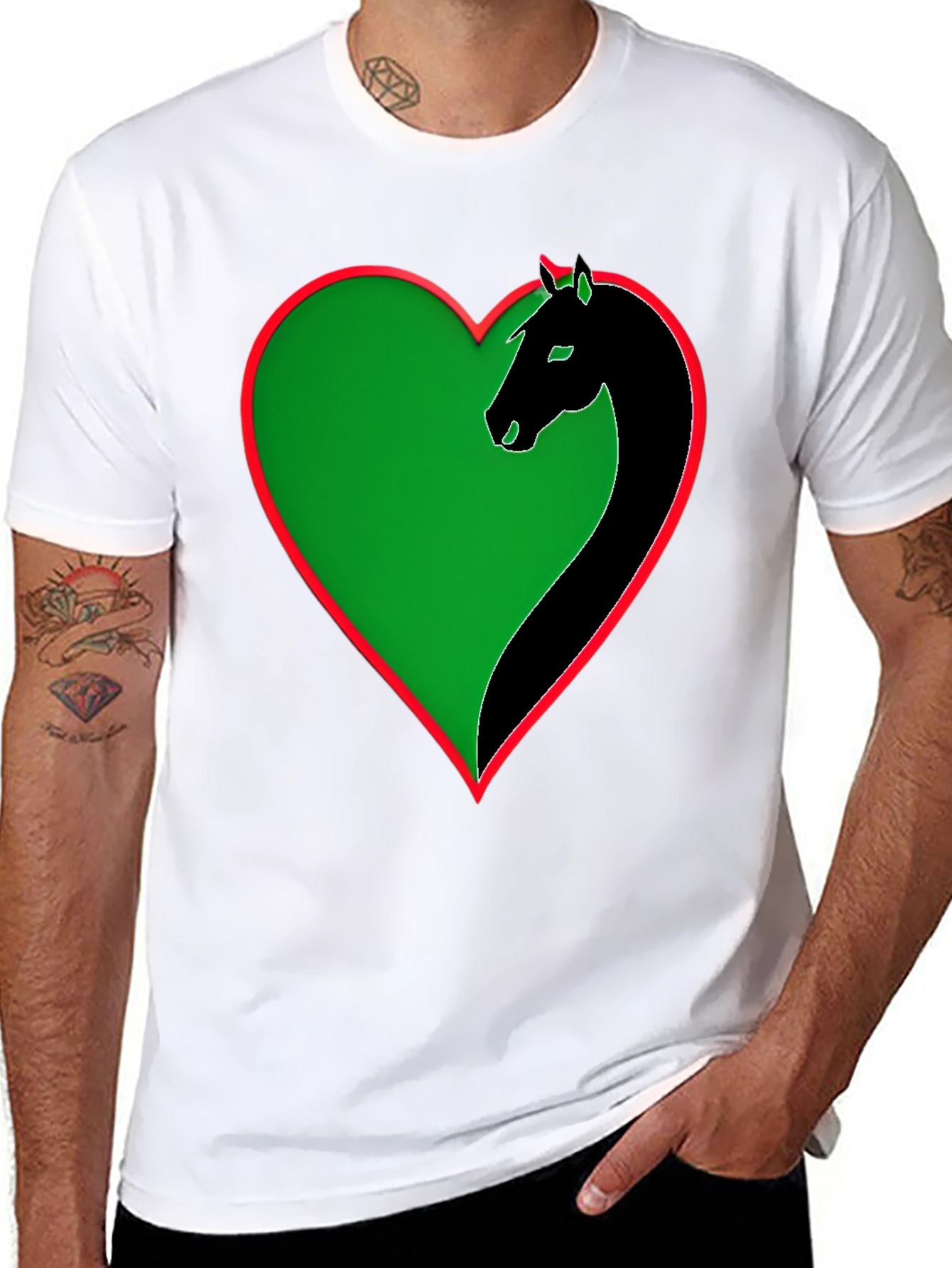 Horse Heart T-Shirt - Unique Graphic Tee