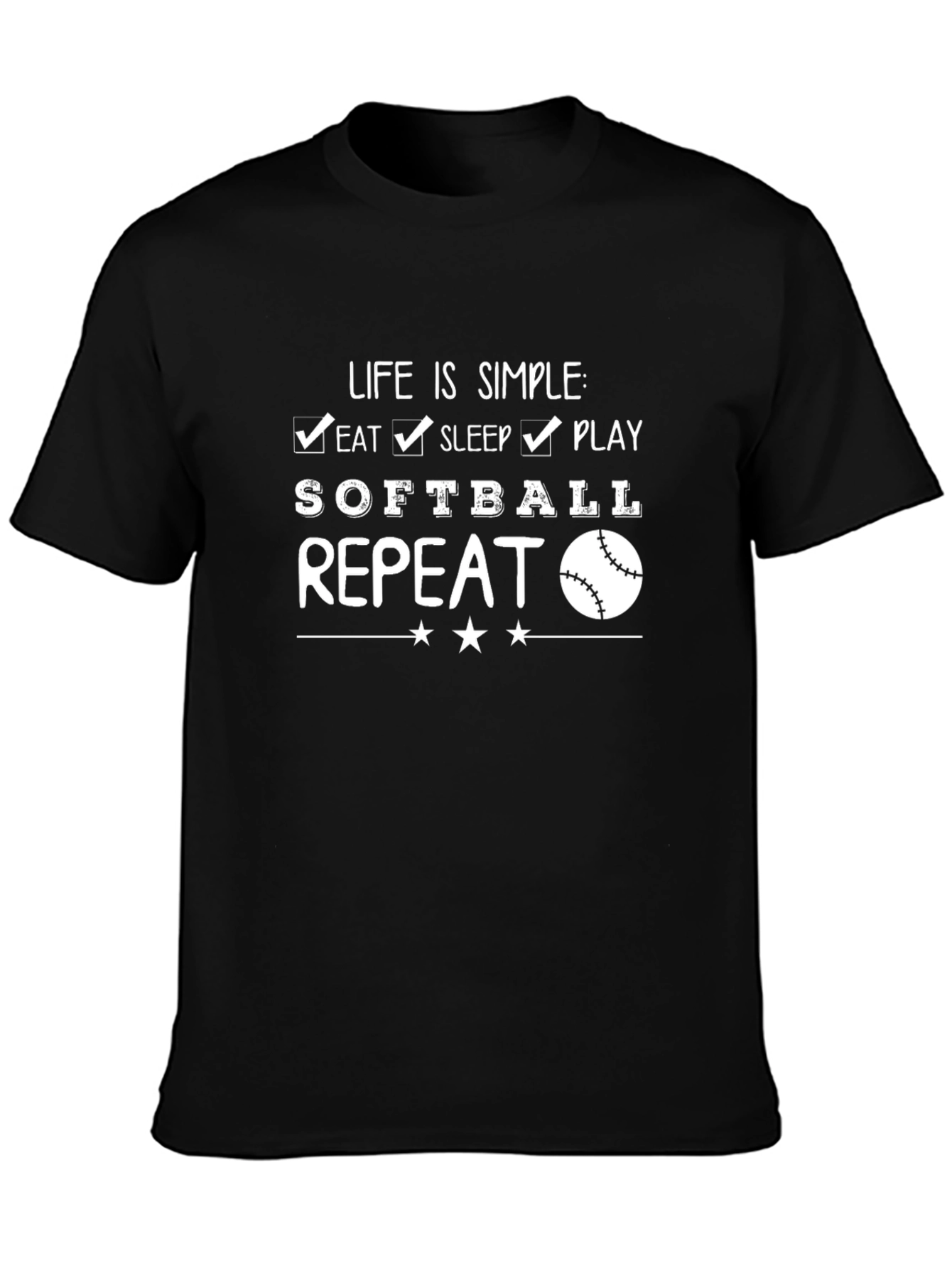 Life Is Simple Softball T-Shirt