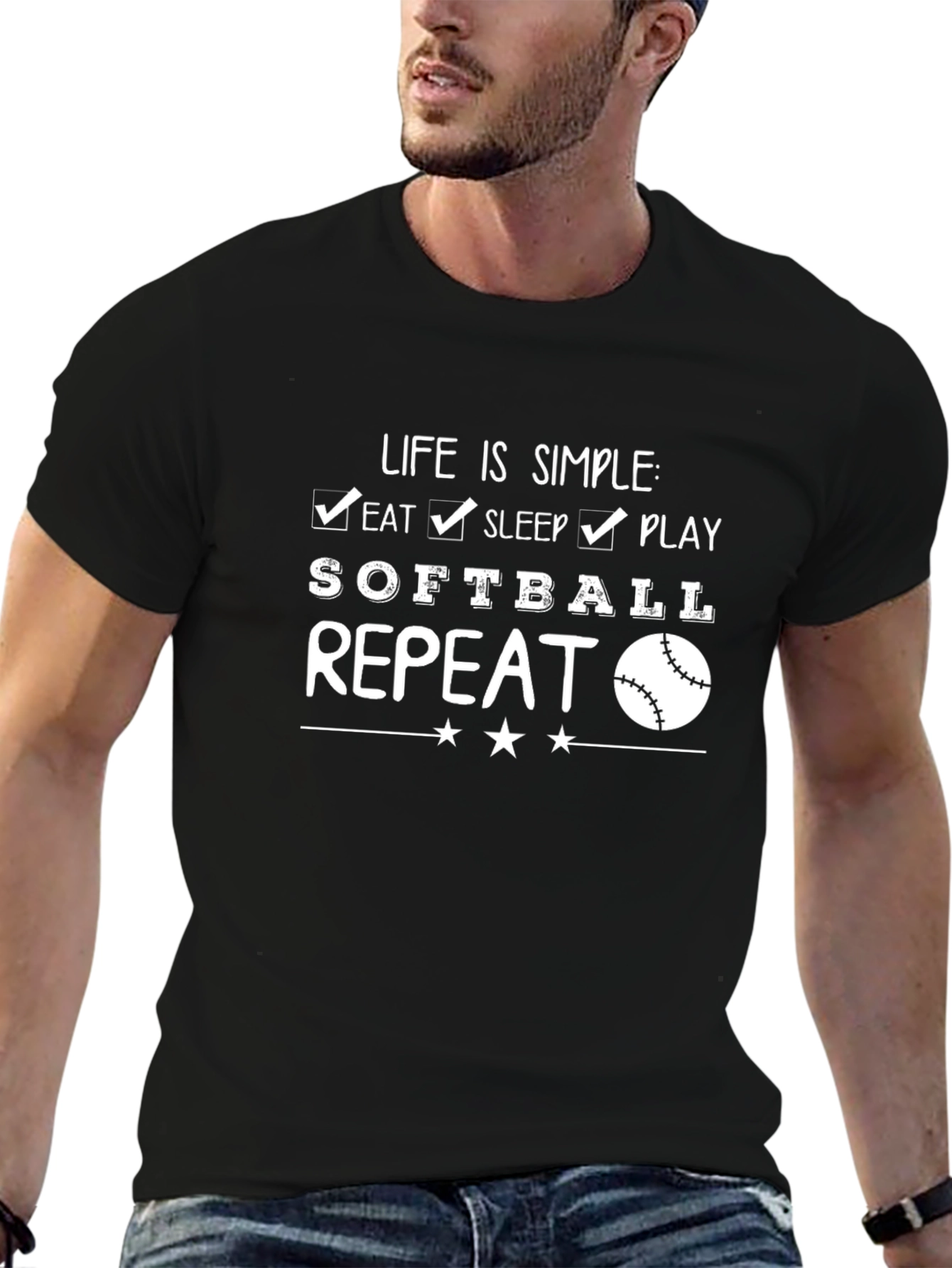 Life Is Simple Softball T-Shirt