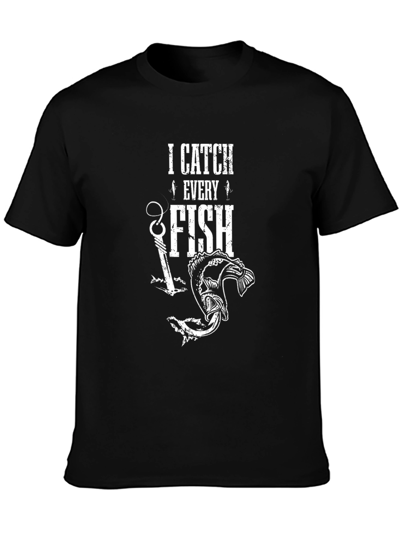 I Catch Every Fish Graphic Tee - Black