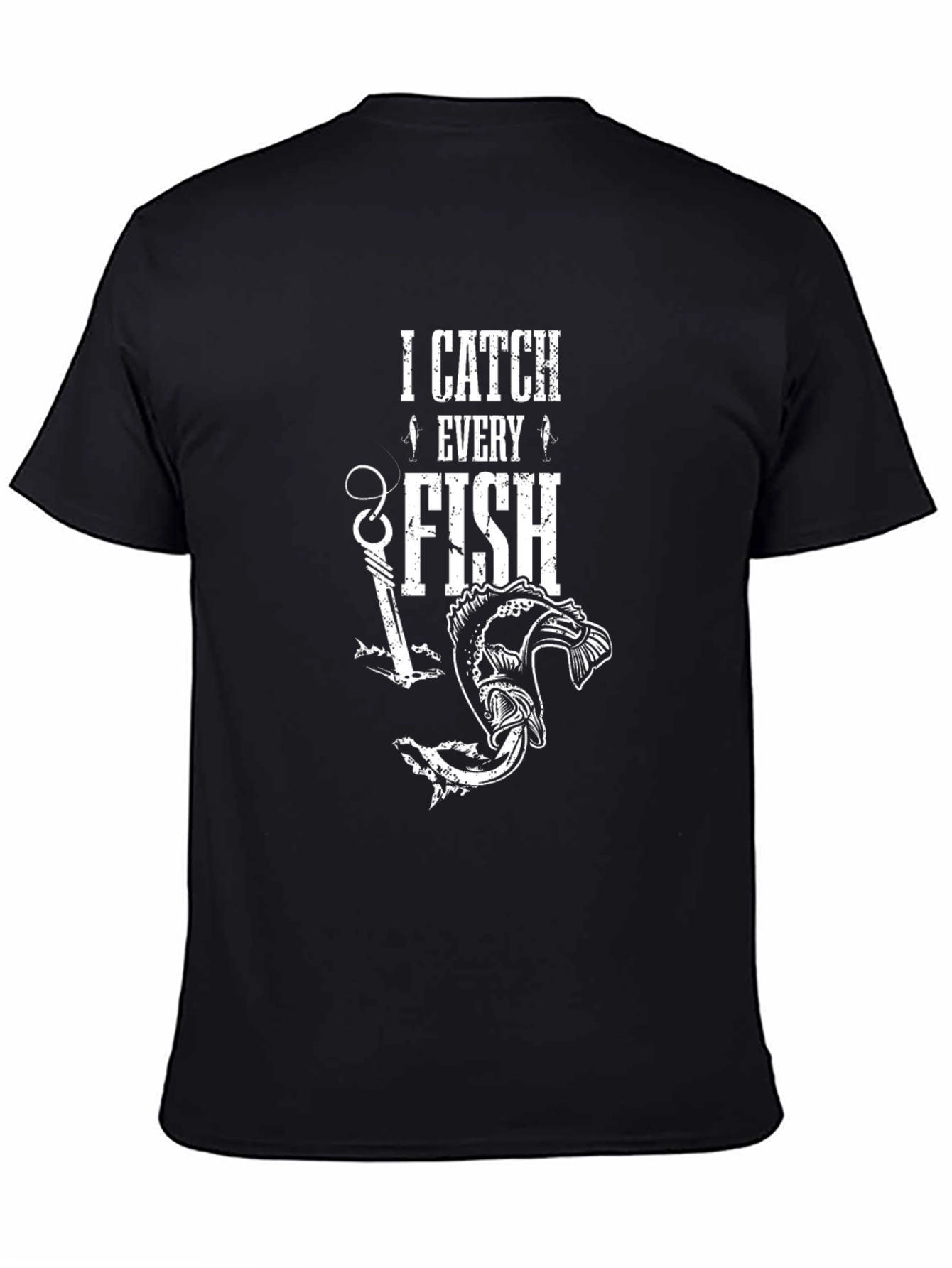 I Catch Every Fish Graphic Tee - Black