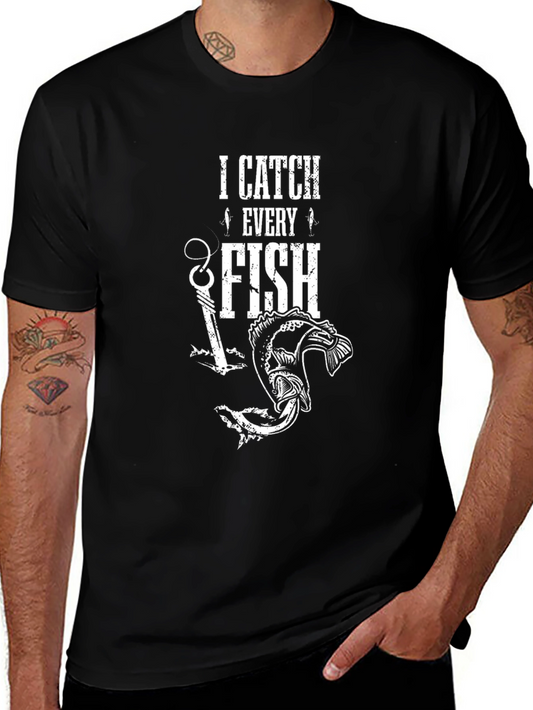 I Catch Every Fish Graphic Tee - Black