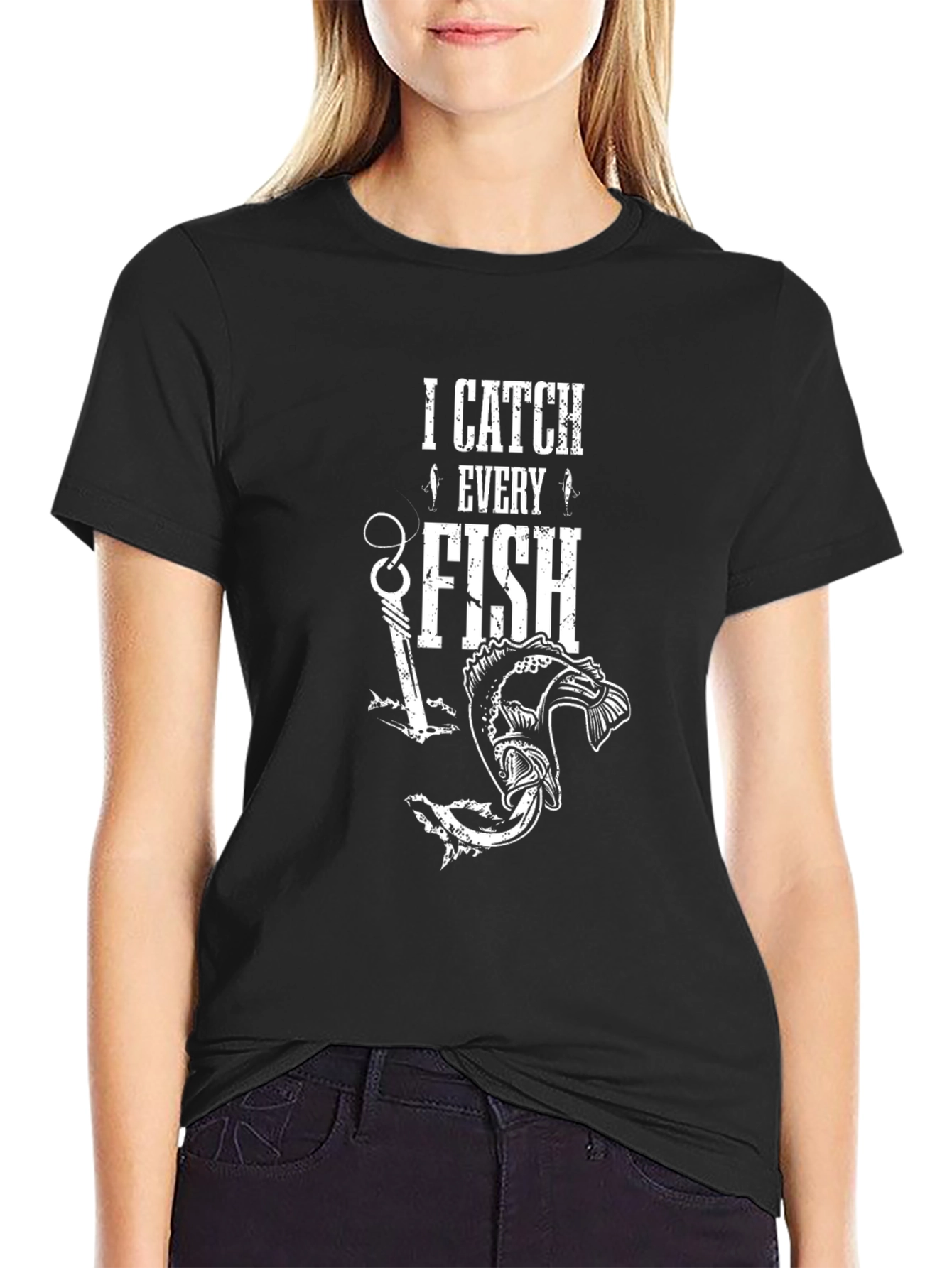 I Catch Every Fish Graphic Tee - Black