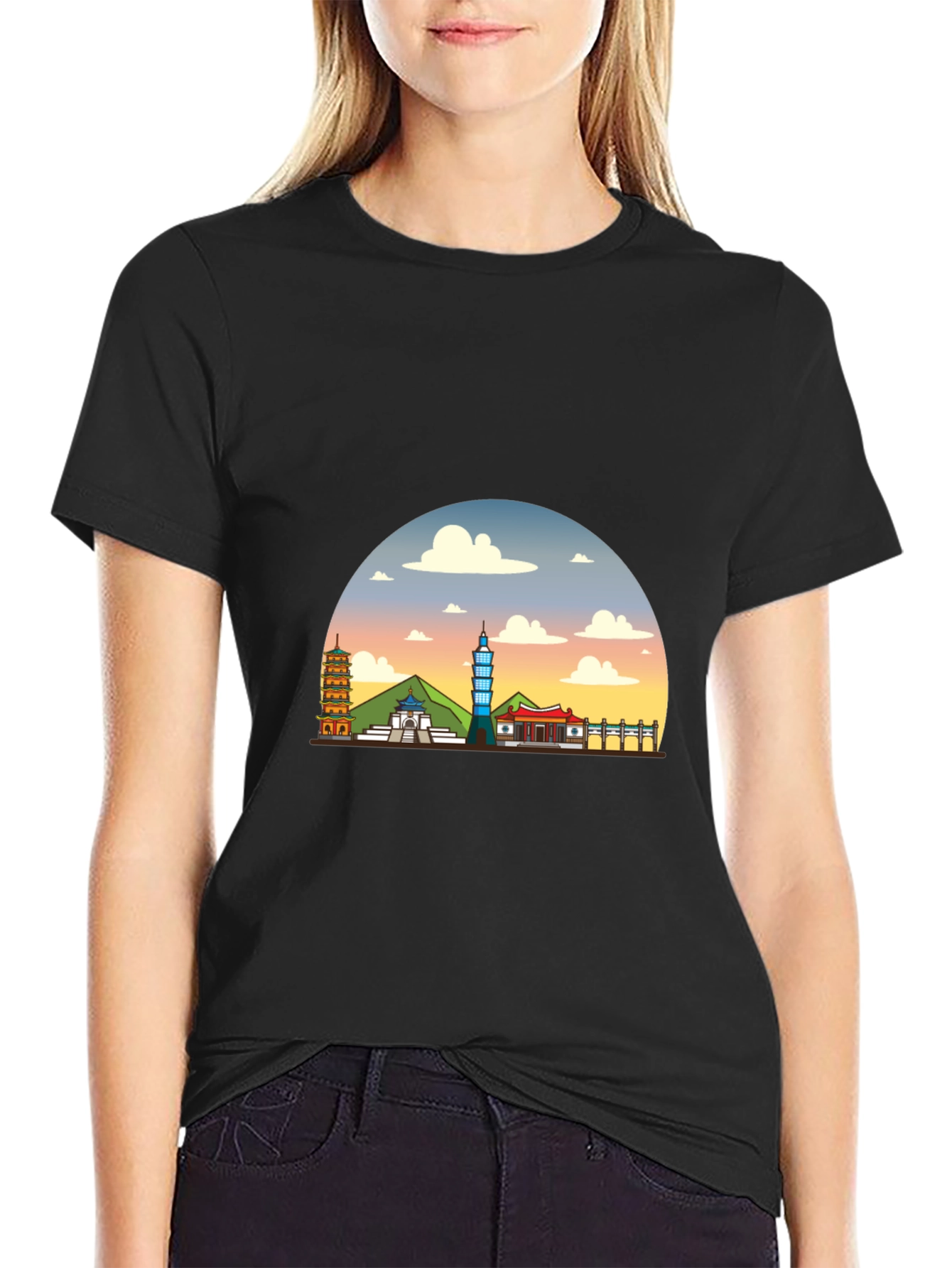 Taiwan Skyline Graphic Tee