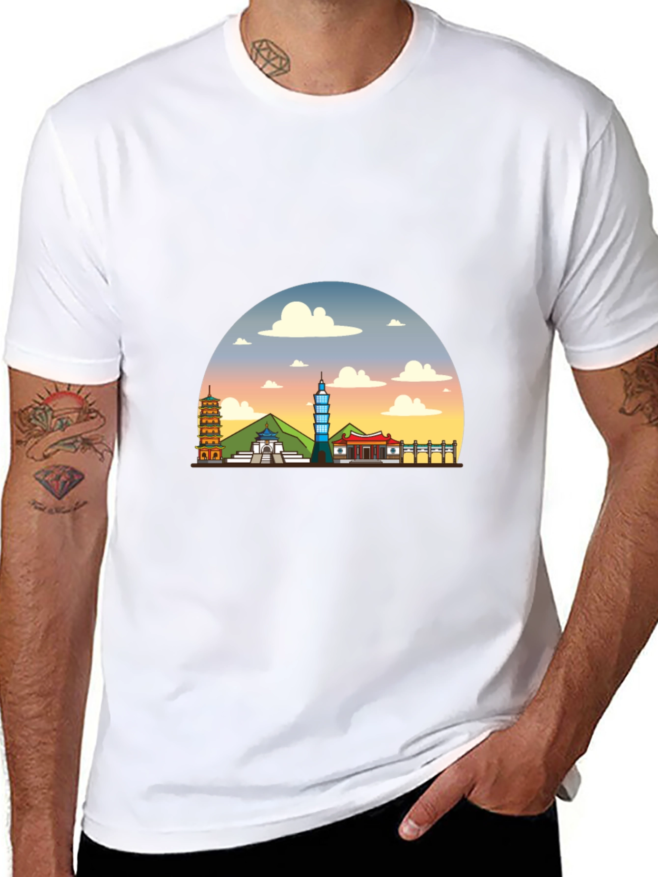 Taiwan Skyline Graphic Tee