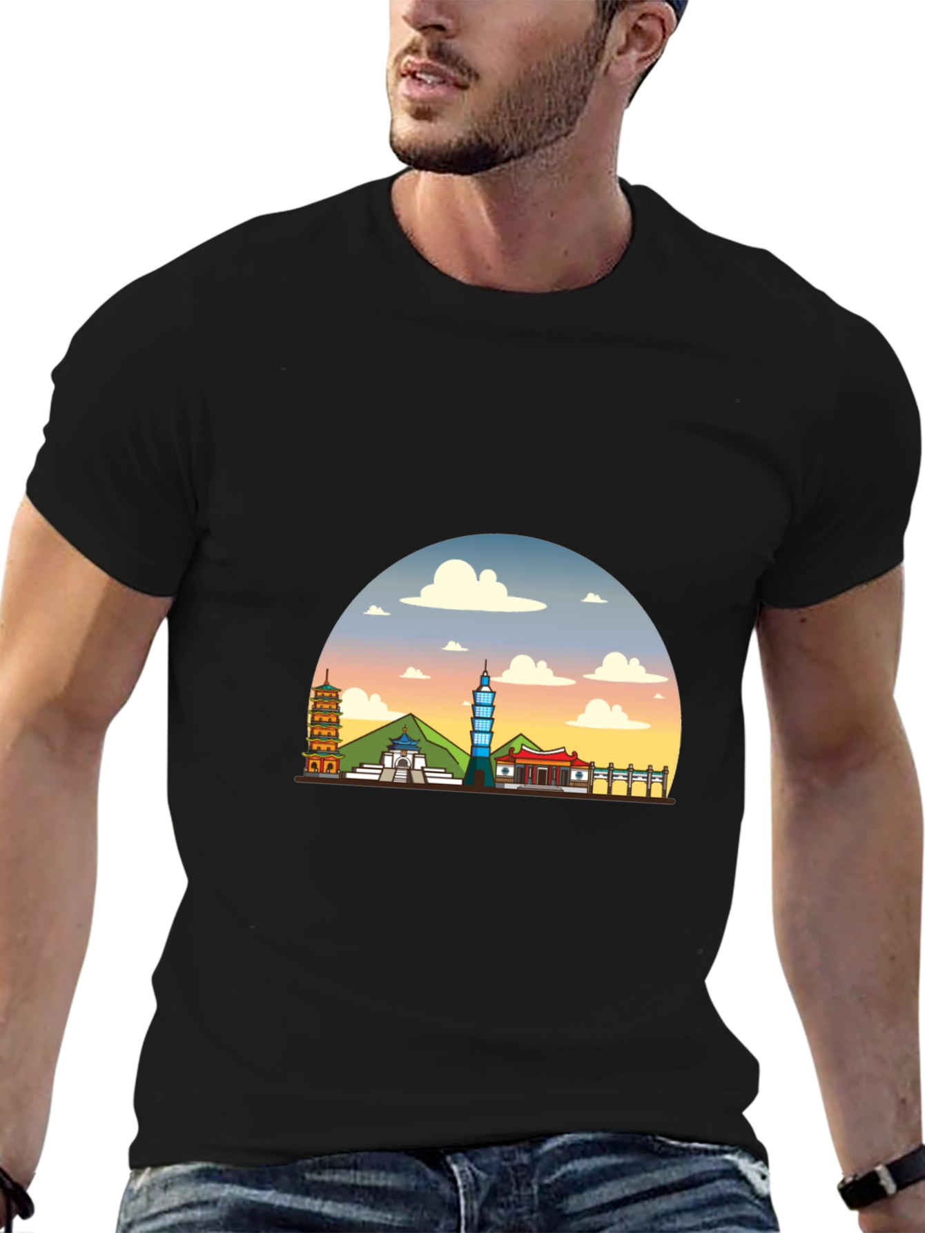 Taiwan Skyline Graphic Tee