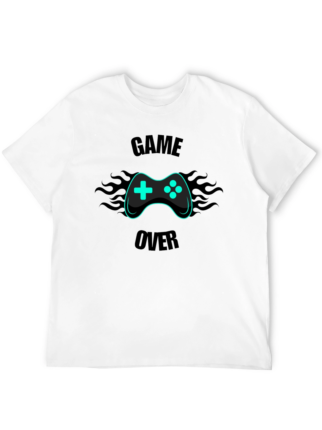 Game Over Graphic Tee - Gamer Style Black T-Shirt