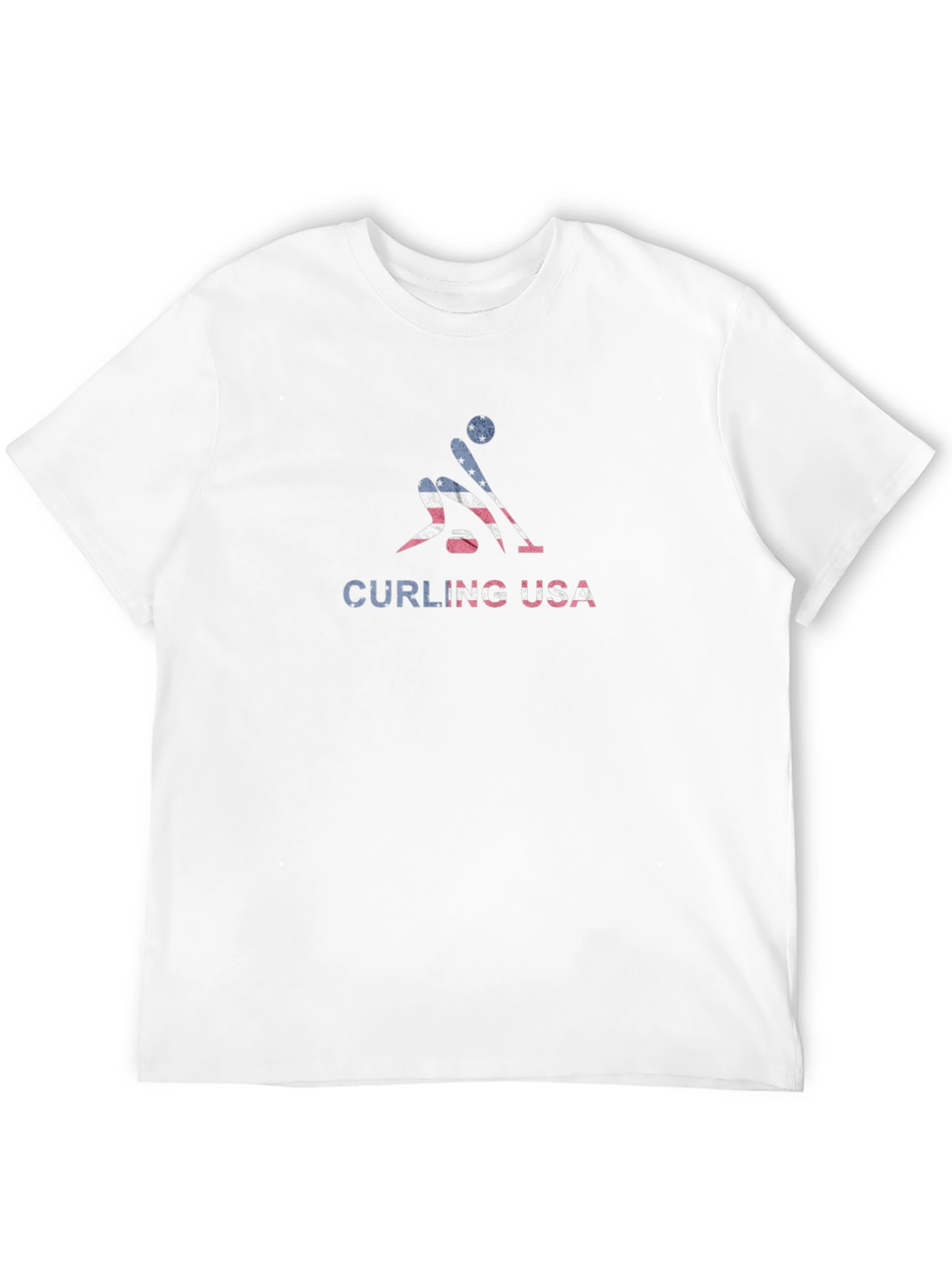 Curling USA T-Shirt - Patriotic Sports Tee