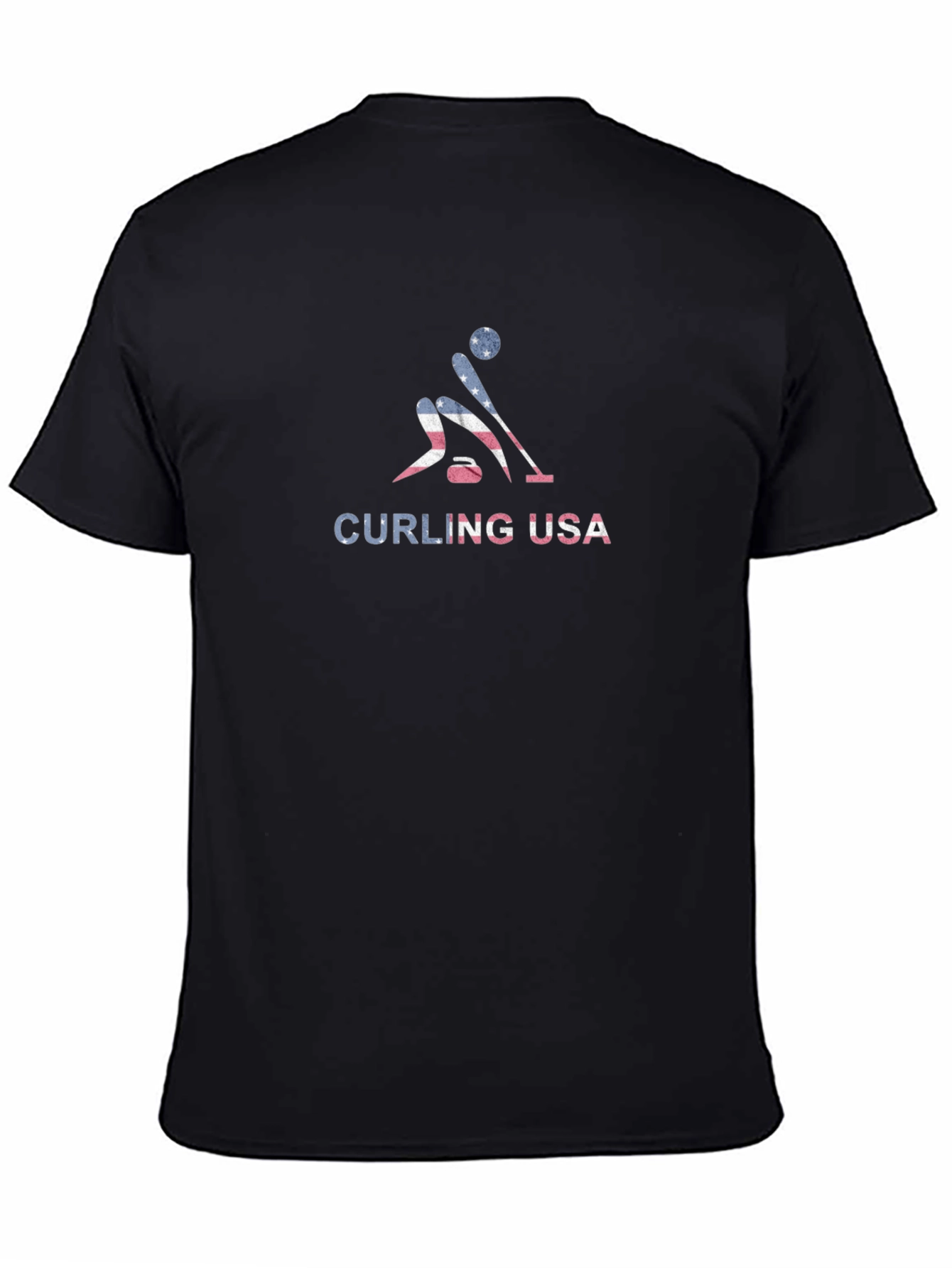 Curling USA T-Shirt - Patriotic Sports Tee