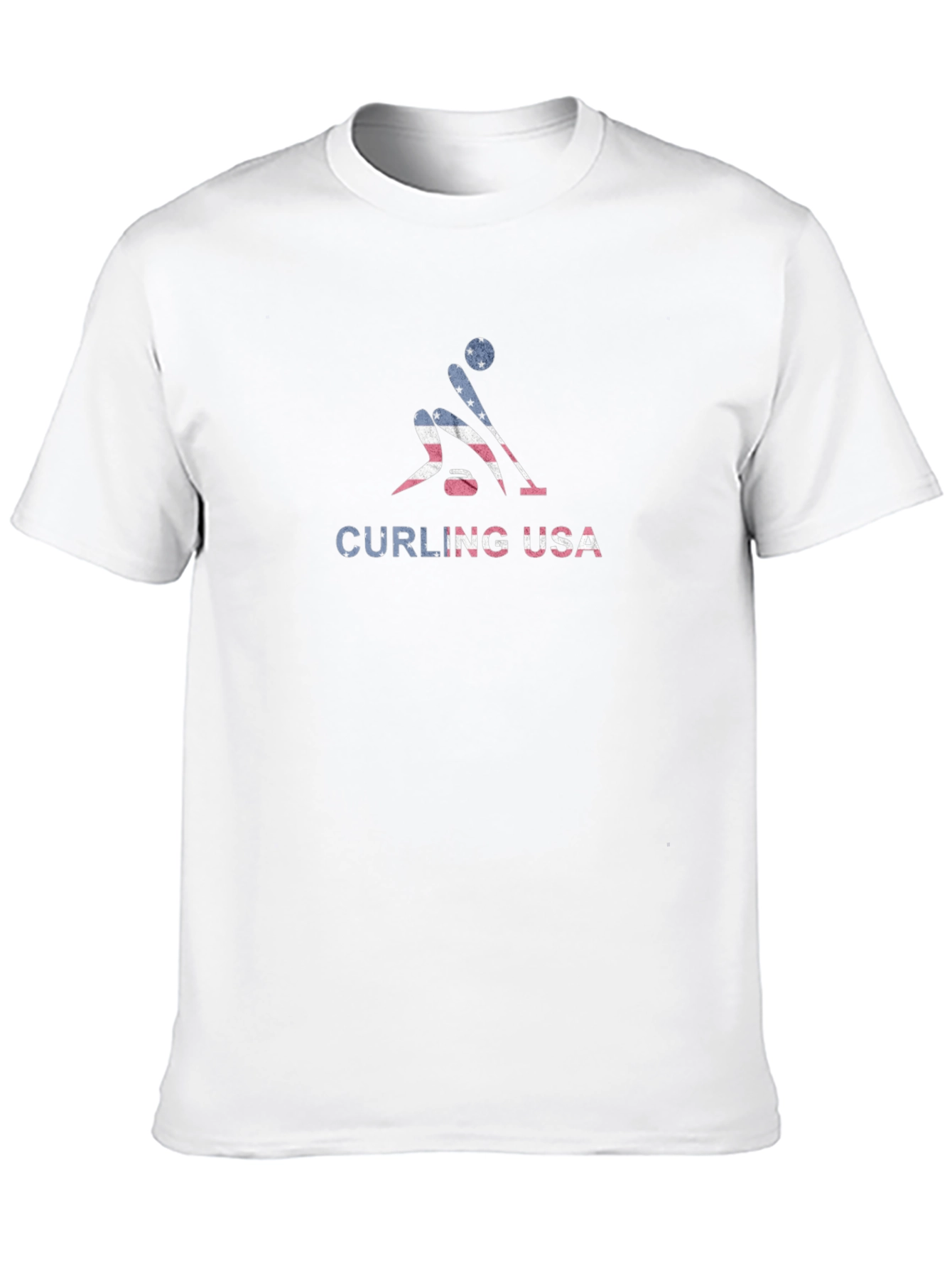Curling USA T-Shirt - Patriotic Sports Tee
