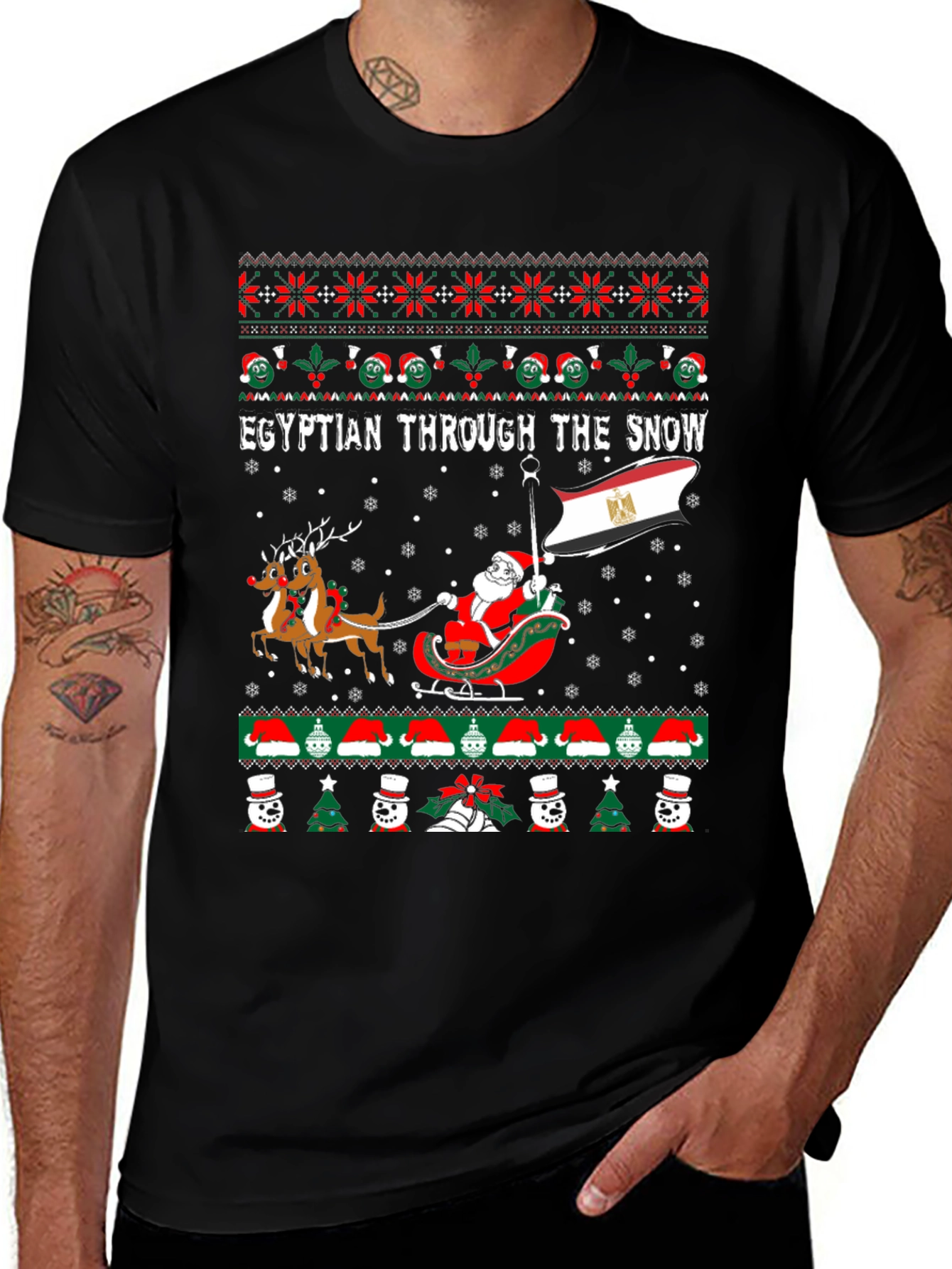 Egyptian Through the Snow Christmas T-Shirt