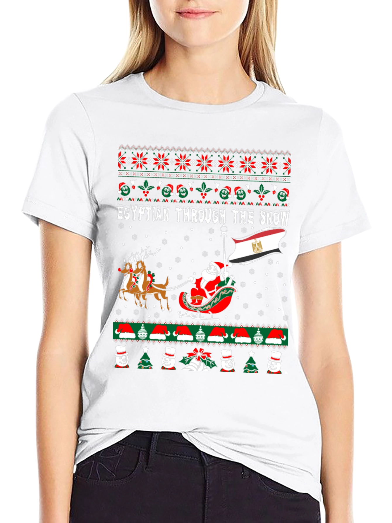 Egyptian Through the Snow Christmas T-Shirt