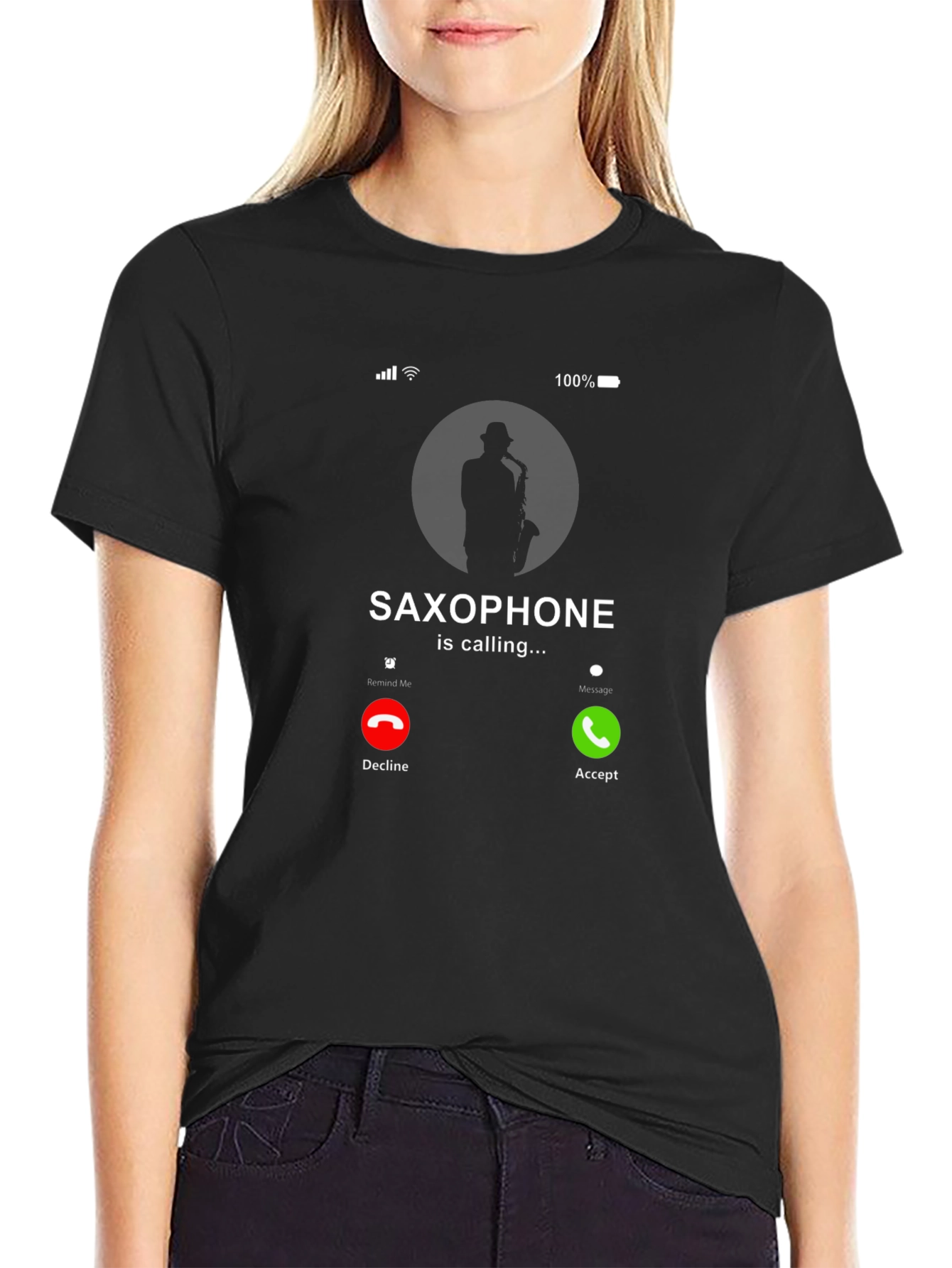 Saxophone Calling Funny Music T-Shirt