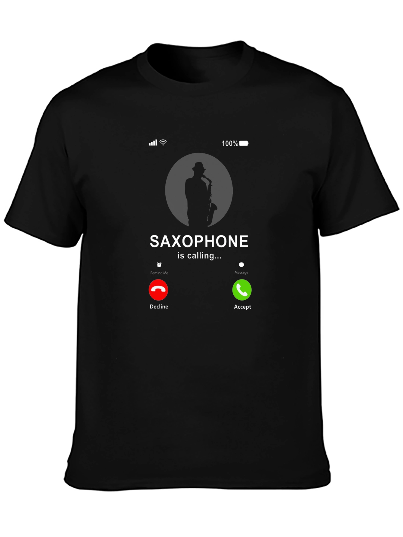 Saxophone Calling Funny Music T-Shirt