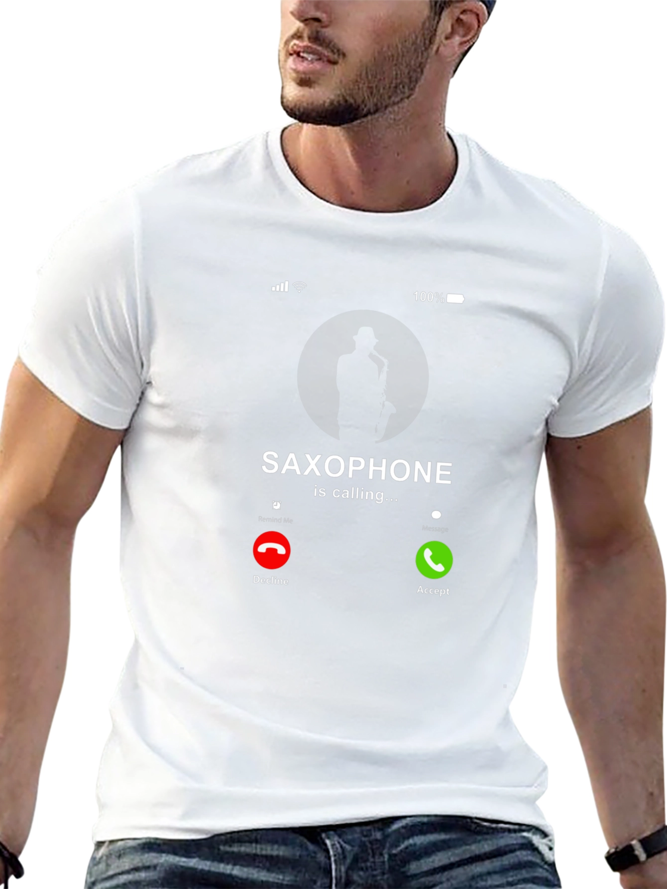 Saxophone Calling Funny Music T-Shirt