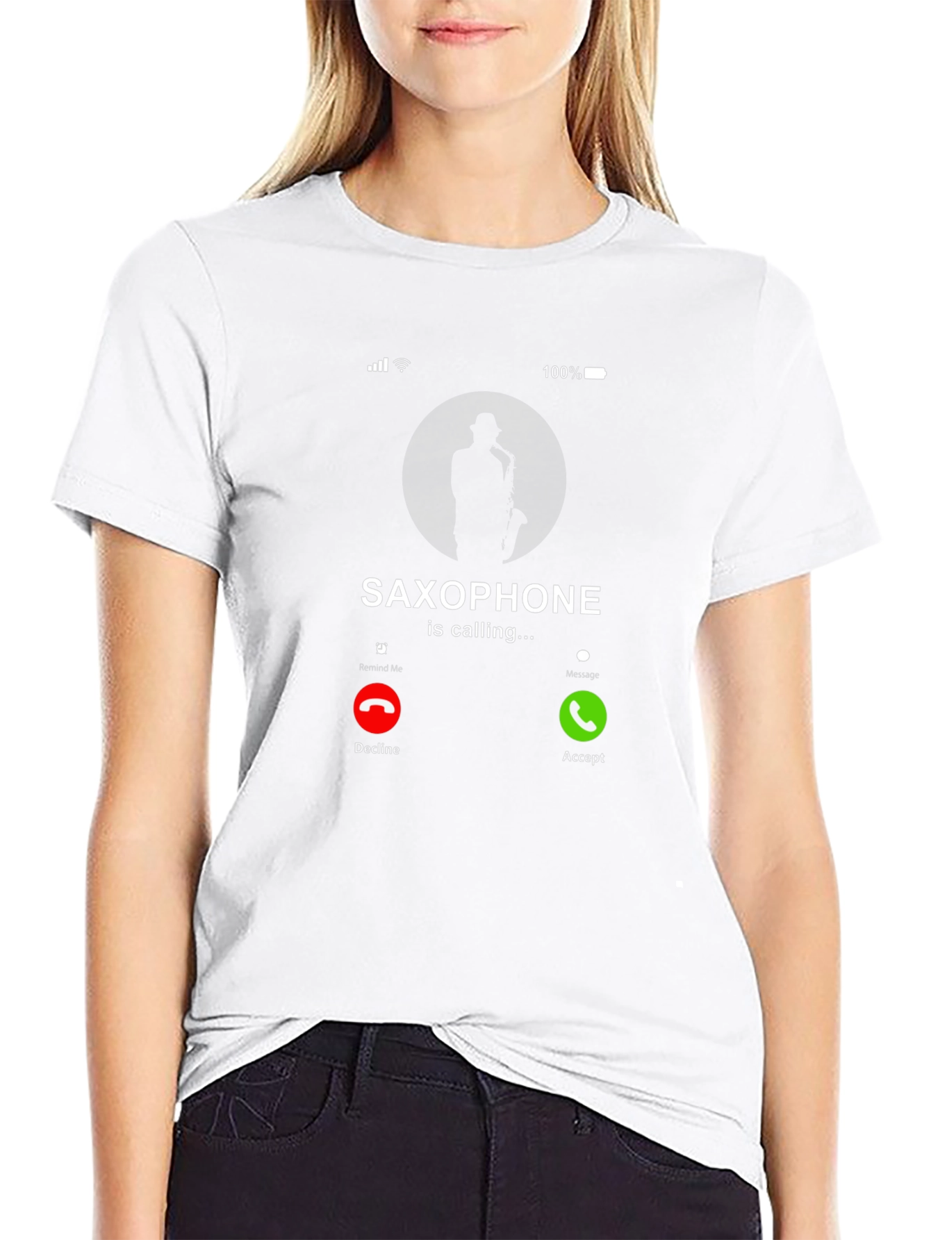 Saxophone Calling Funny Music T-Shirt