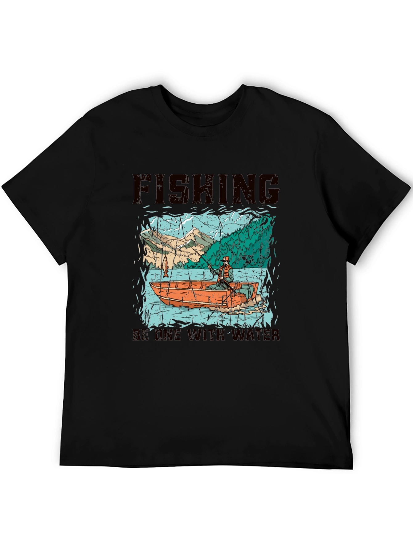 Fishing Graphic T-Shirt - Be One With Water!