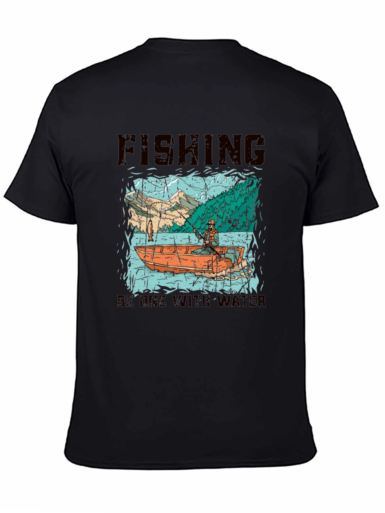 Fishing Graphic T-Shirt - Be One With Water!