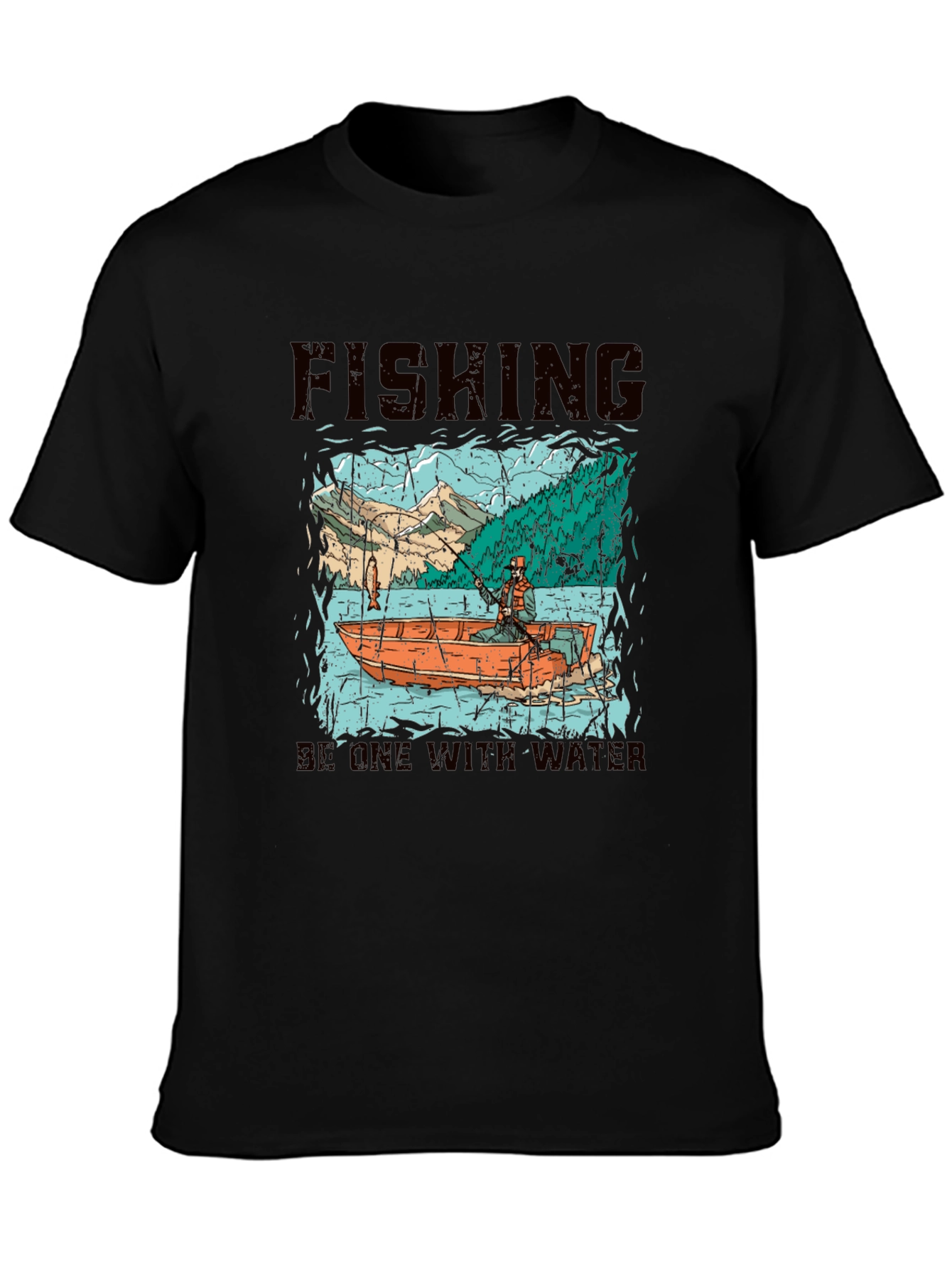Fishing Graphic T-Shirt - Be One With Water!