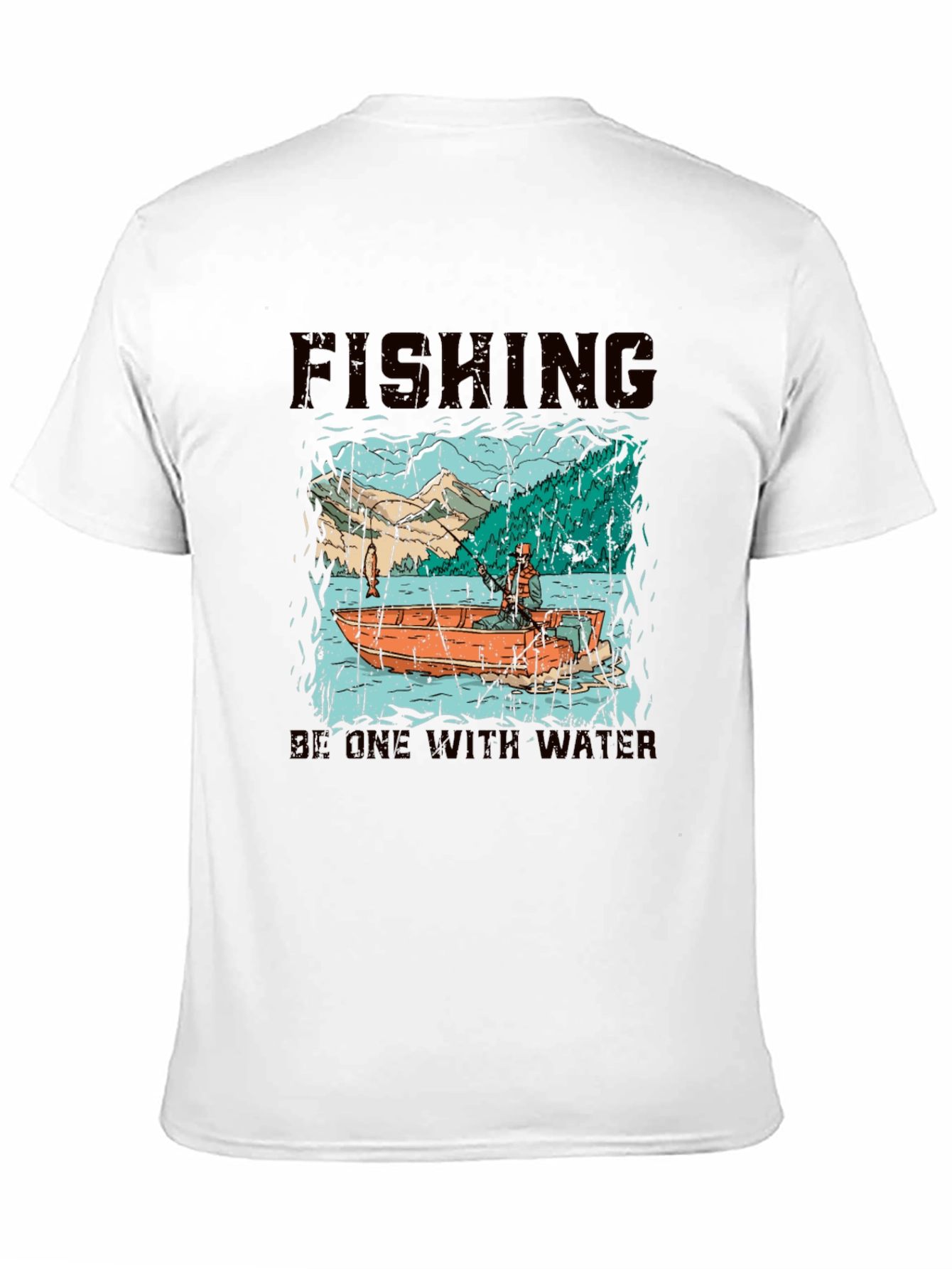 Fishing Graphic T-Shirt - Be One With Water!