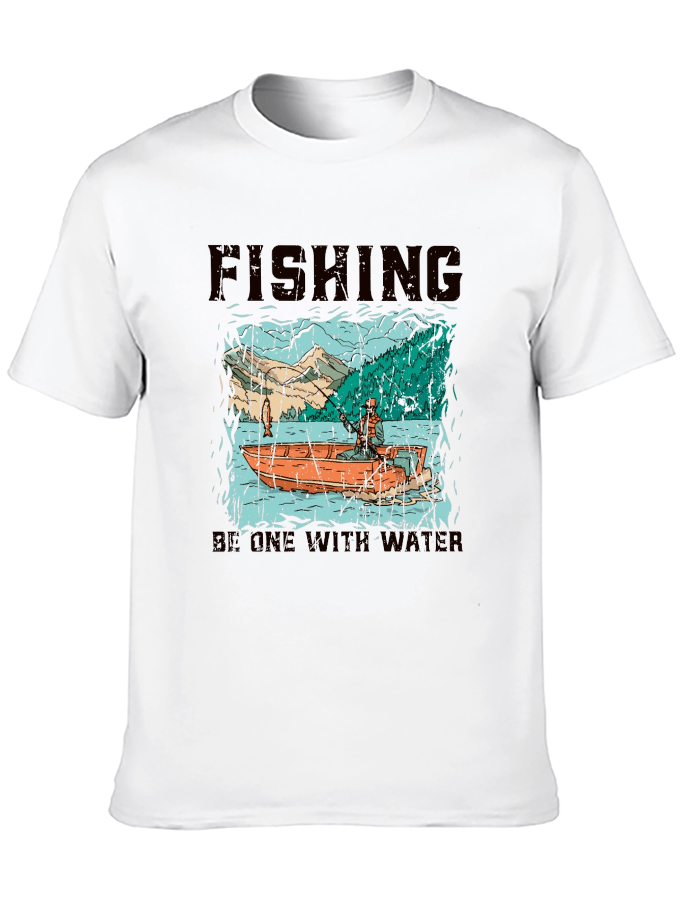 Fishing Graphic T-Shirt - Be One With Water!