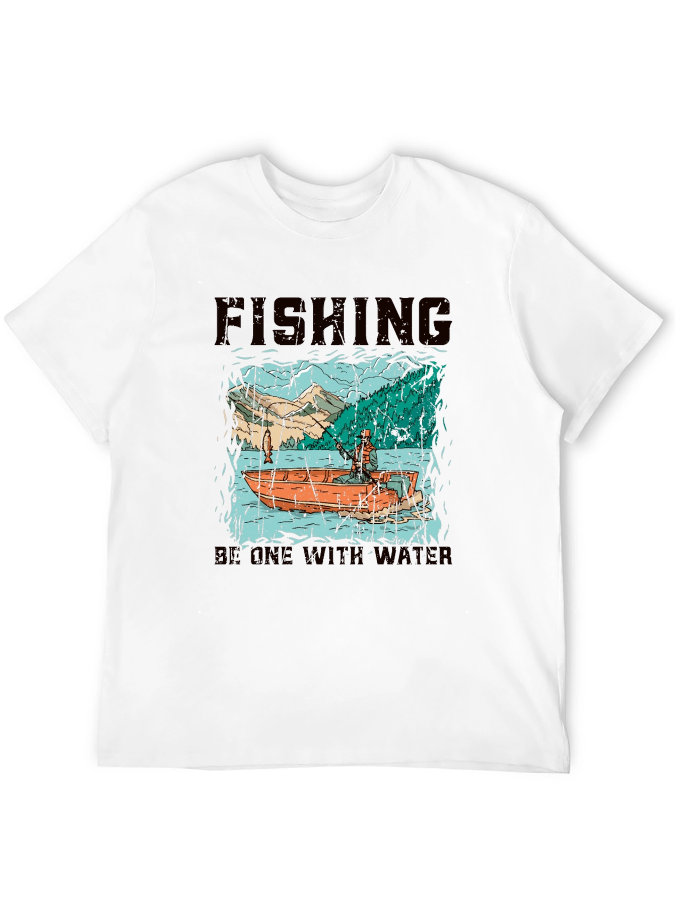 Fishing Graphic T-Shirt - Be One With Water!