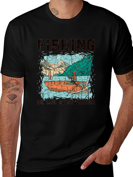 Fishing Graphic T-Shirt - Be One With Water!
