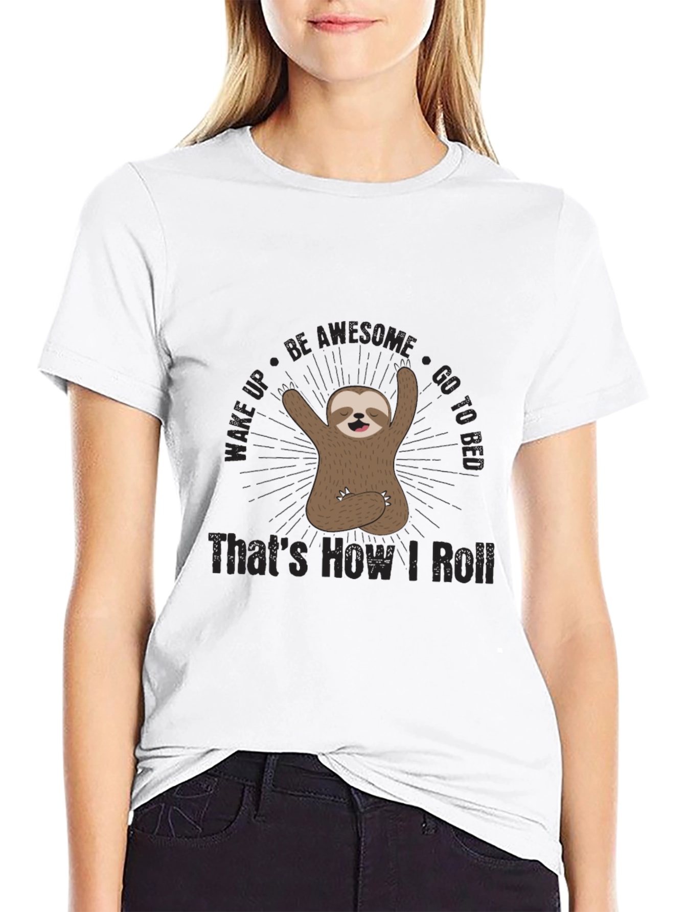 Funny Sloth Thats How I Roll Graphic T-Shirt
