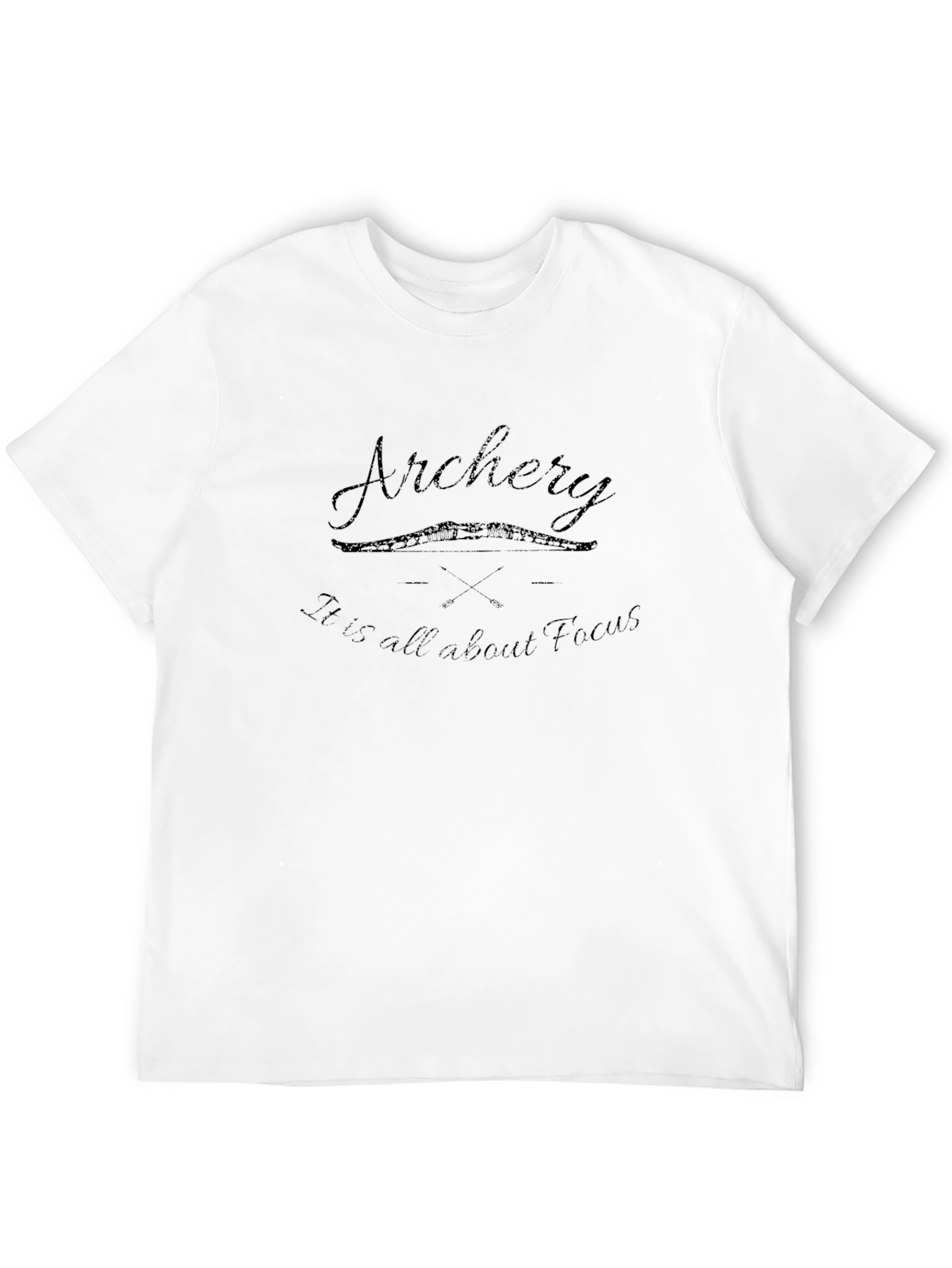 Archery Focus Graphic Tee - Black Cotton T-Shirt