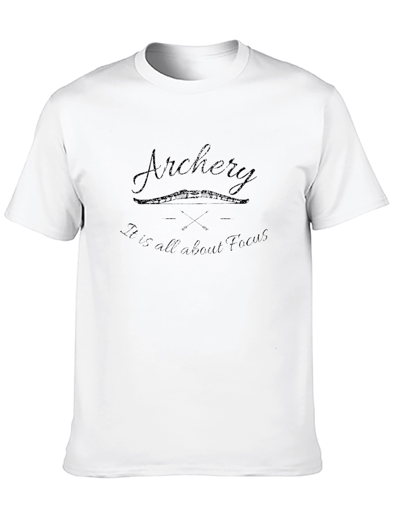 Archery Focus Graphic Tee - Black Cotton T-Shirt