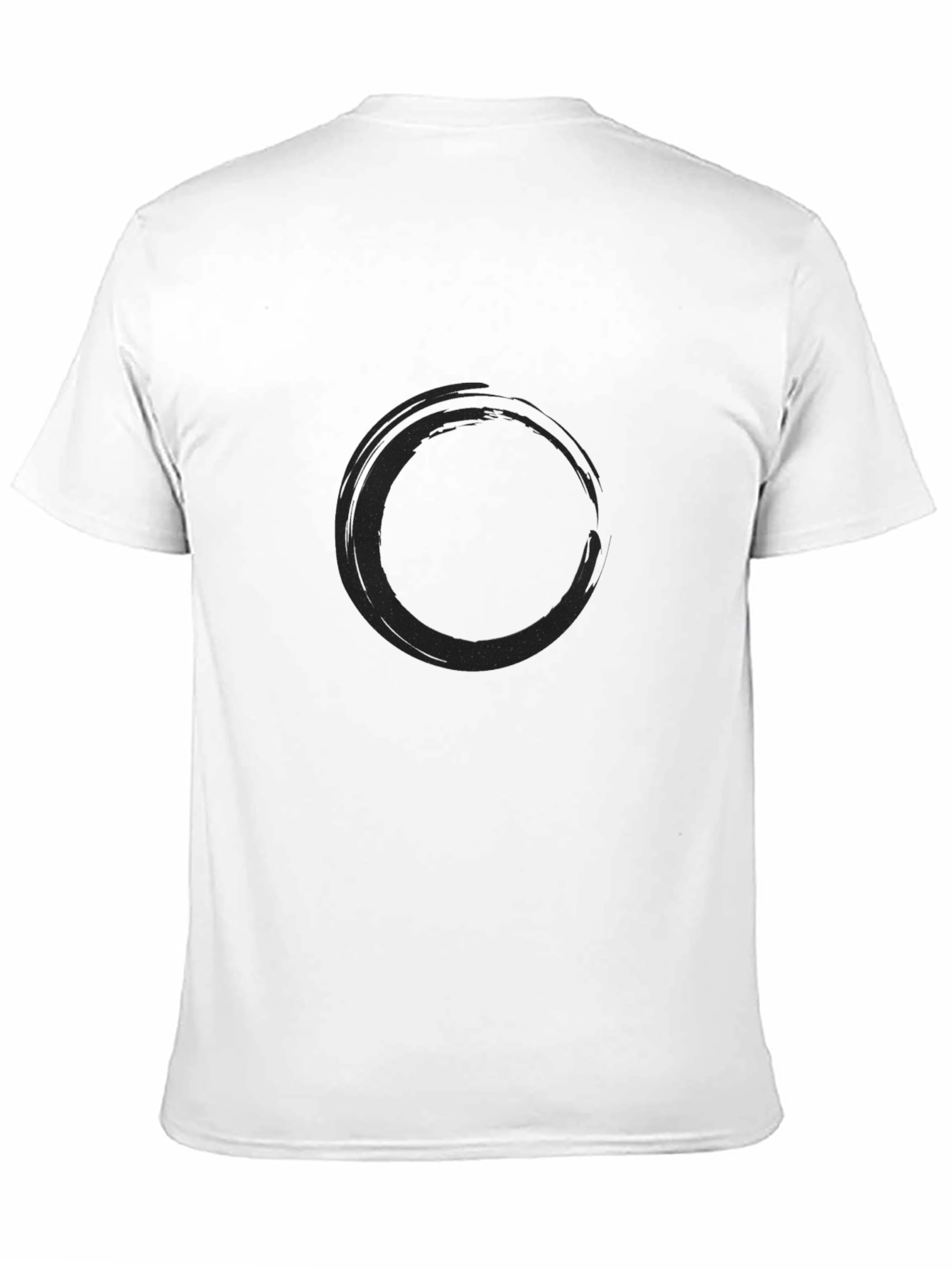 Mens Black T-Shirt - Zen Circle Design