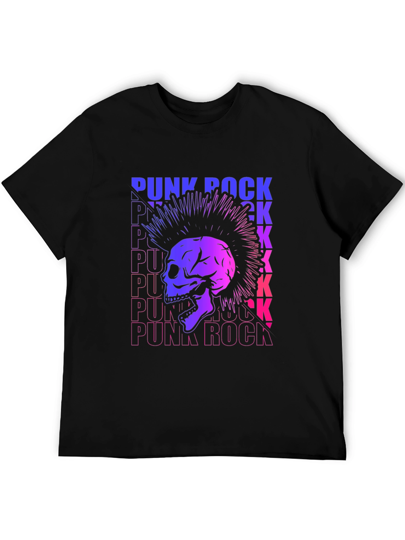 Punk Rock Skull Graphic Tee