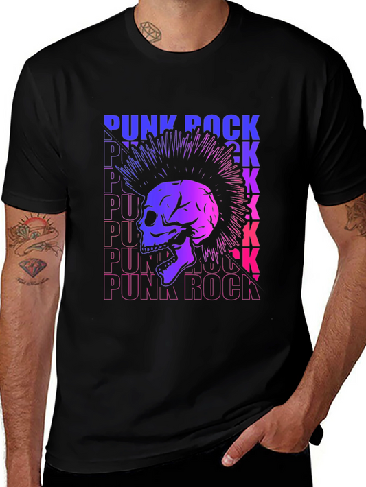 Punk Rock Skull Graphic Tee