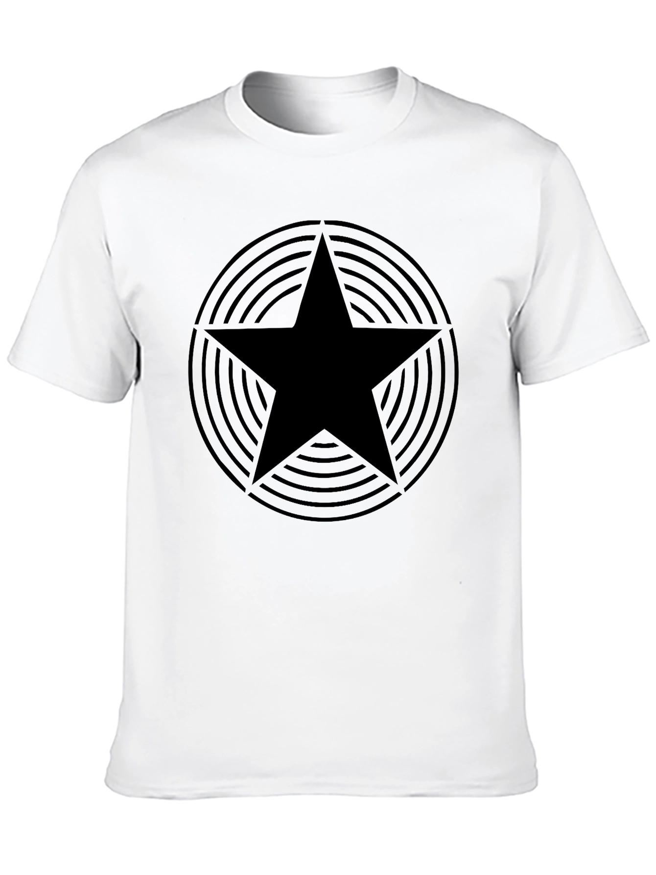 Black Star Graphic Tee - Stylish Mens Casual Shirt