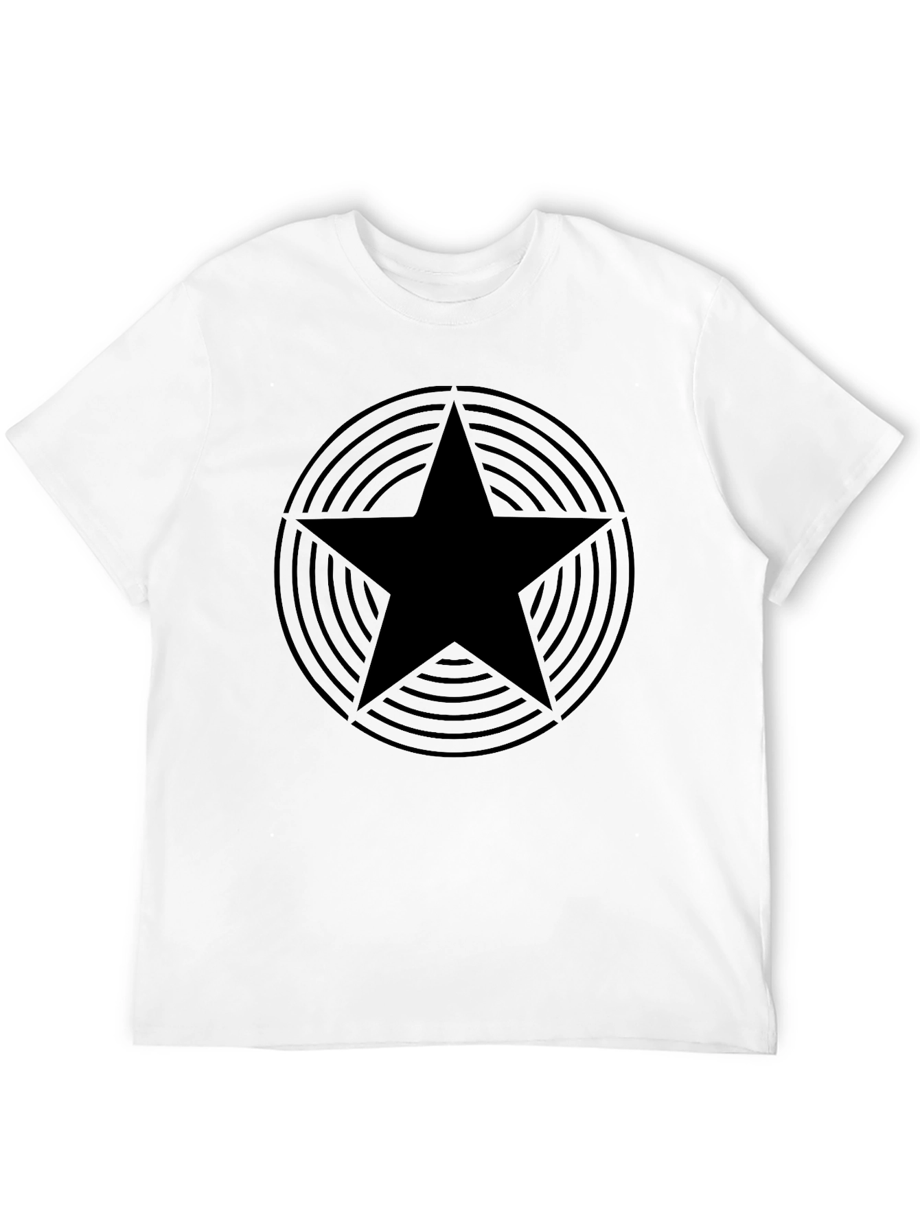Black Star Graphic Tee - Stylish Mens Casual Shirt