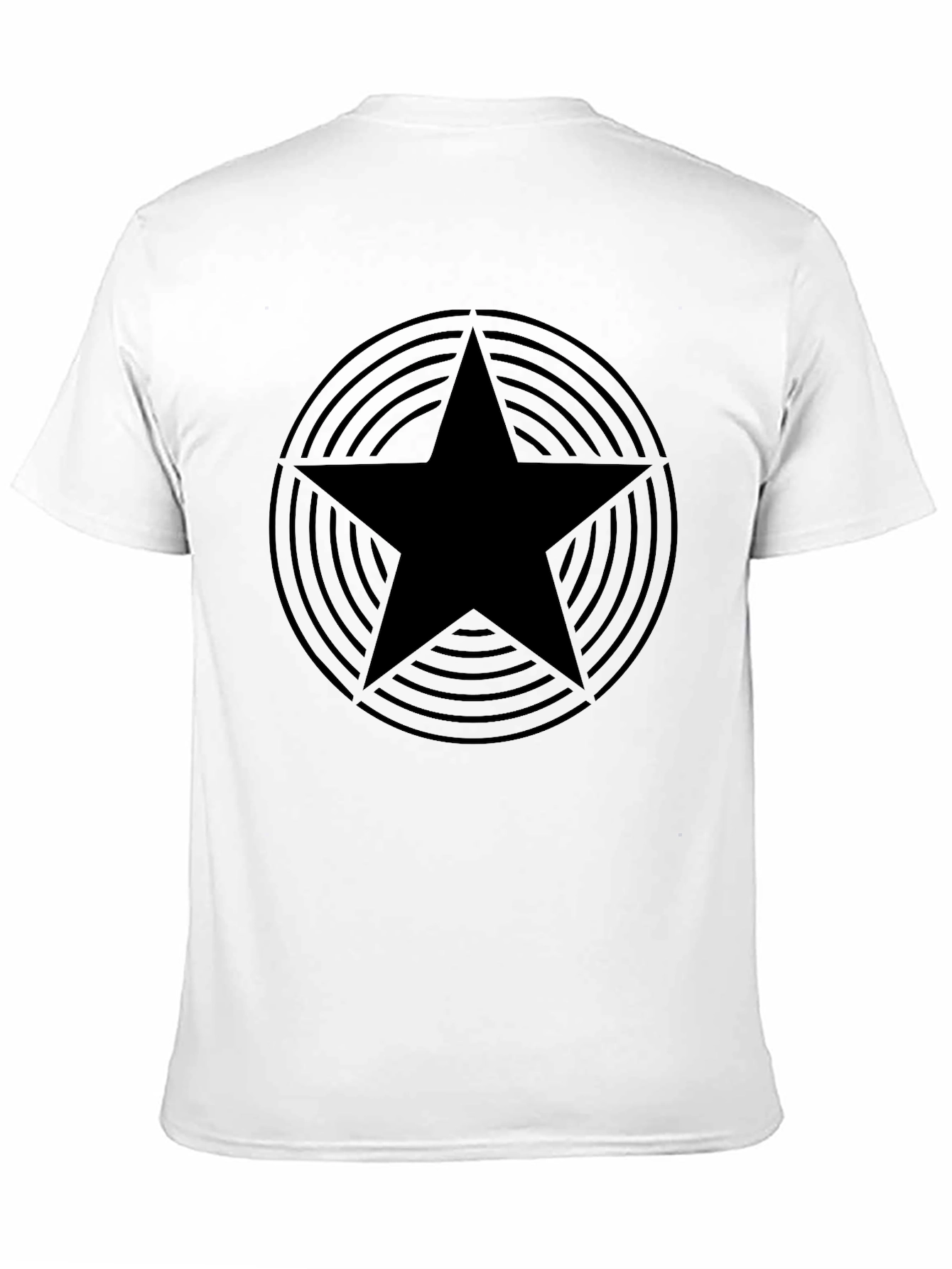 Black Star Graphic Tee - Stylish Mens Casual Shirt
