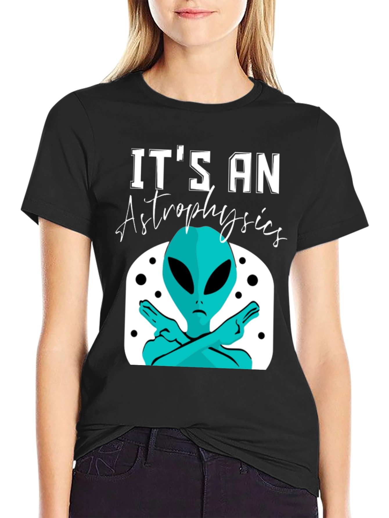 Astrophysics Alien Graphic Tee - Unisex Black T-Shirt