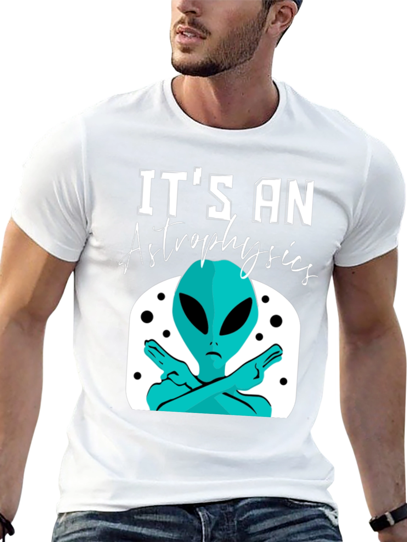 Astrophysics Alien Graphic Tee - Unisex Black T-Shirt