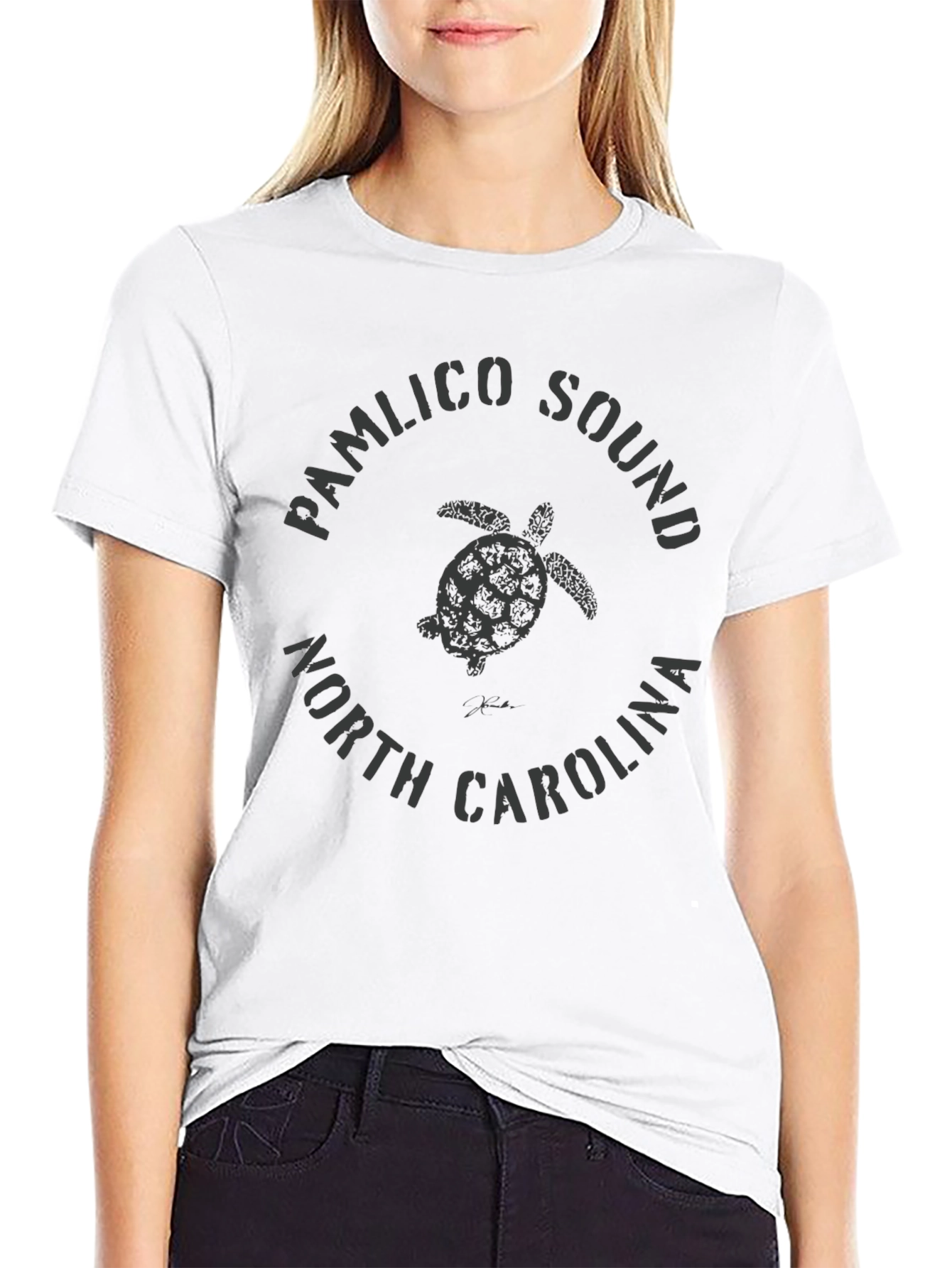 Pamlico Sound NC Turtle Graphic T-Shirt