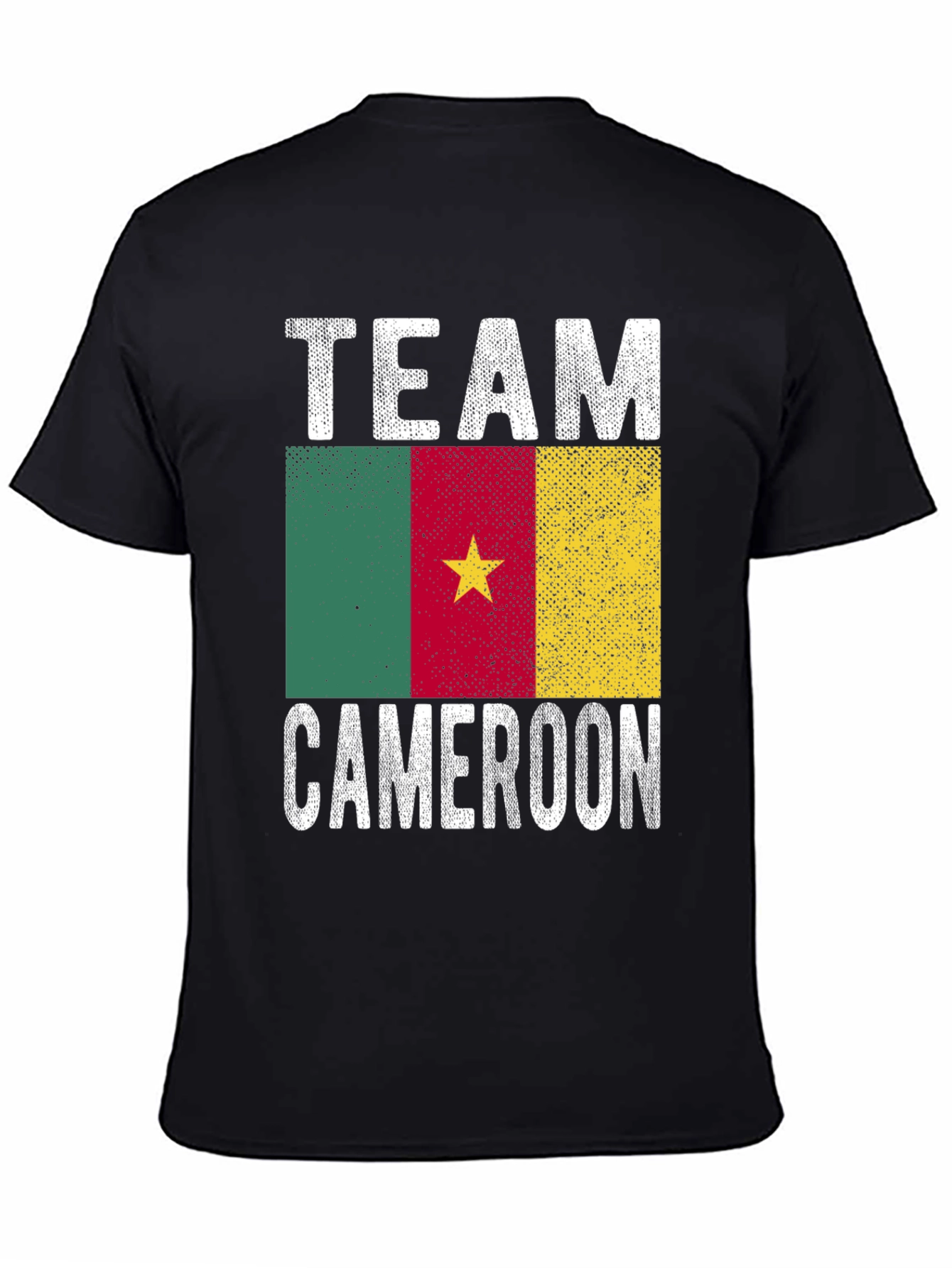 Cameroon Team Graphic T-Shirt - Black Cotton Tee