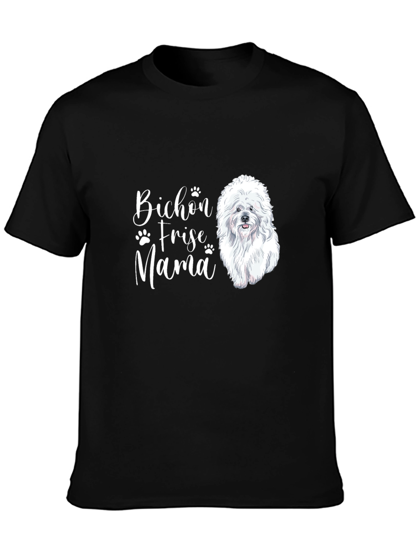 Bichon Frise Mama Black T-Shirt